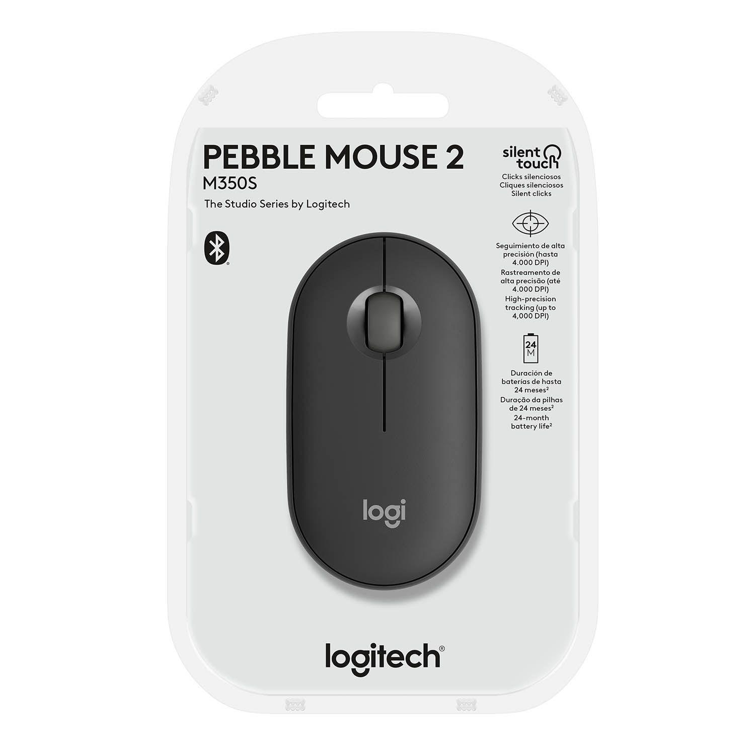 Logitech Pebble Mouse 2 M350s Inalámbrico Bluetooth, Grafito-4
