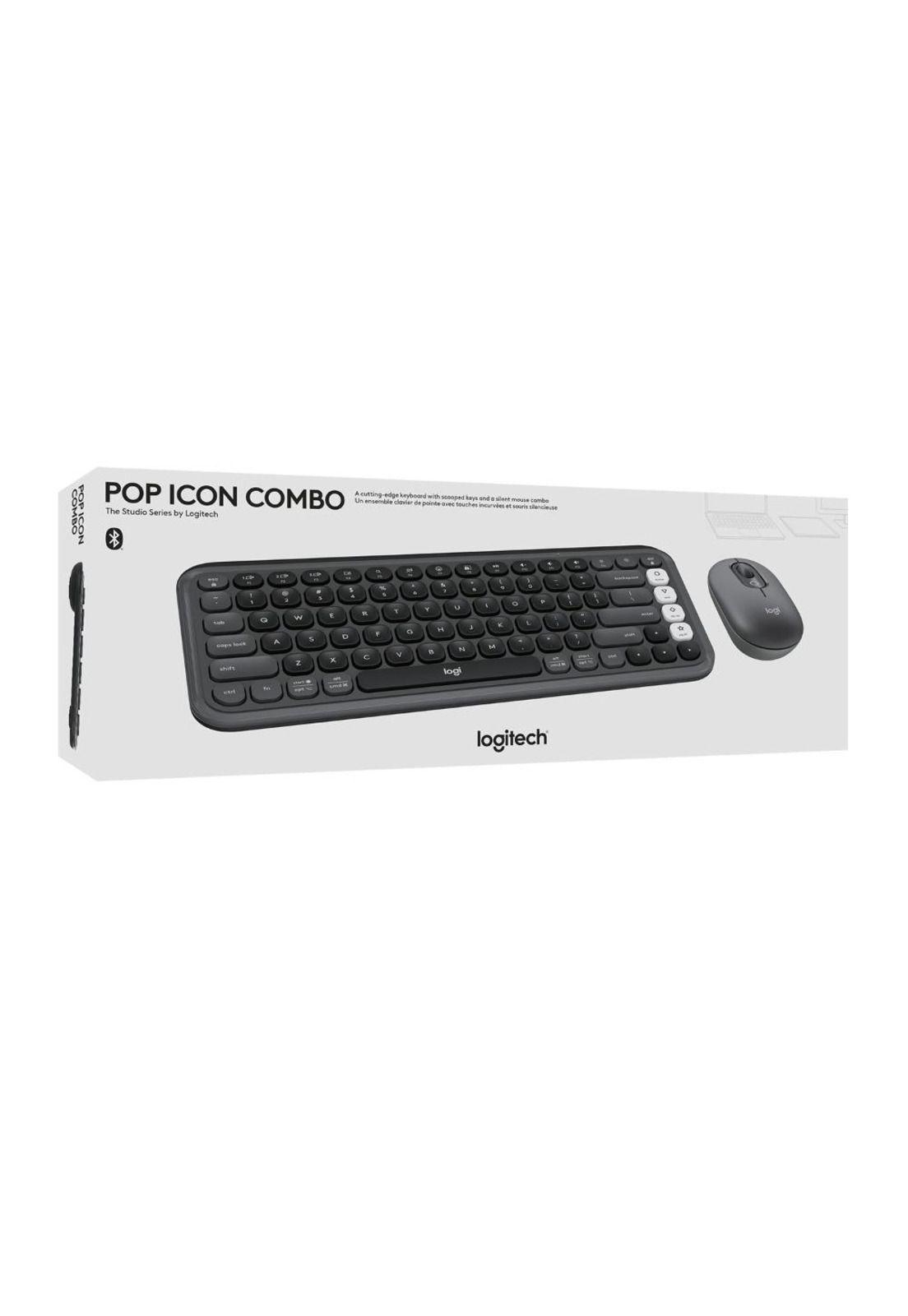 Kit Teclado Y Mouse Logitech Pop Icon, Español, Grafito-2