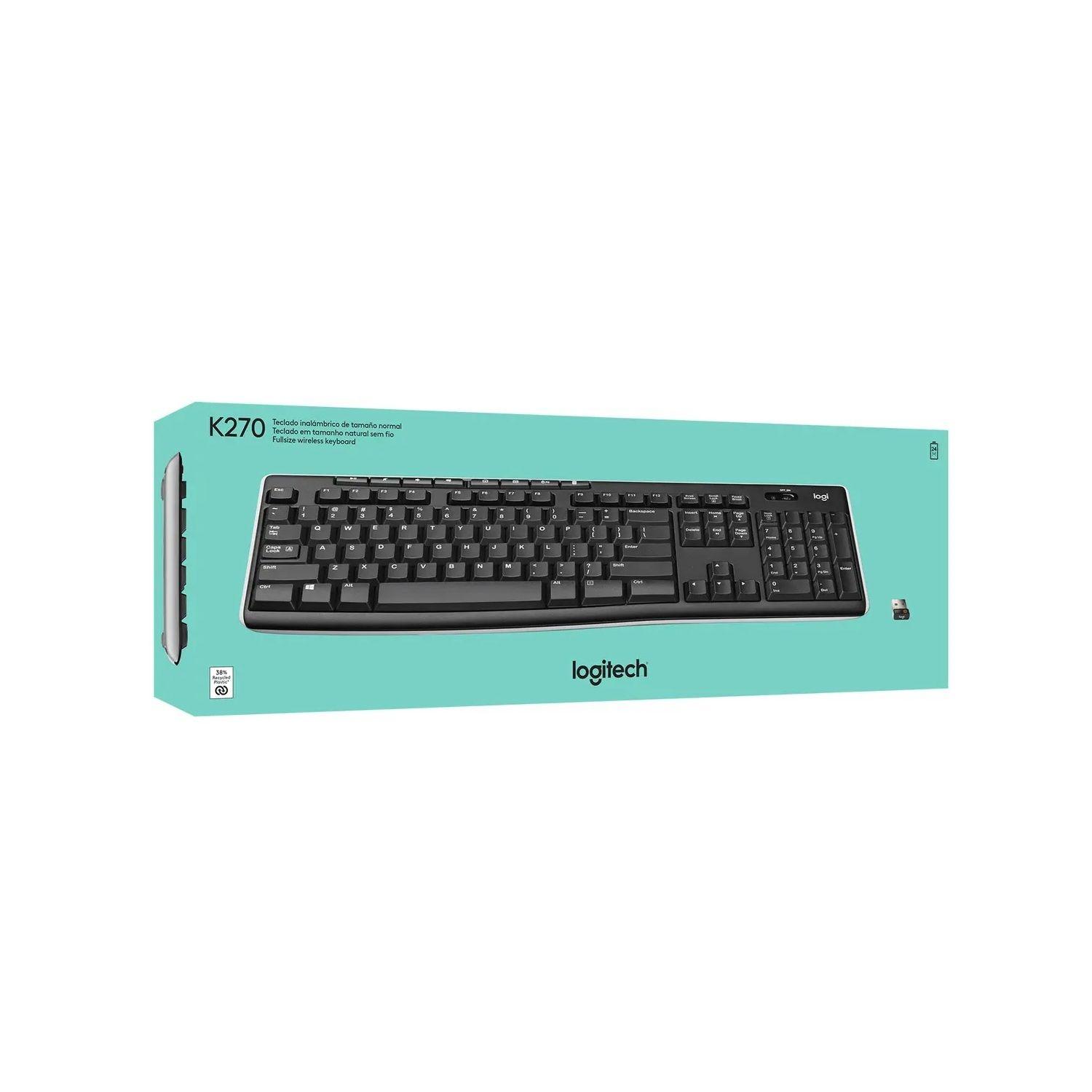 Teclado Inalámbrico K270 Negro Open box-2
