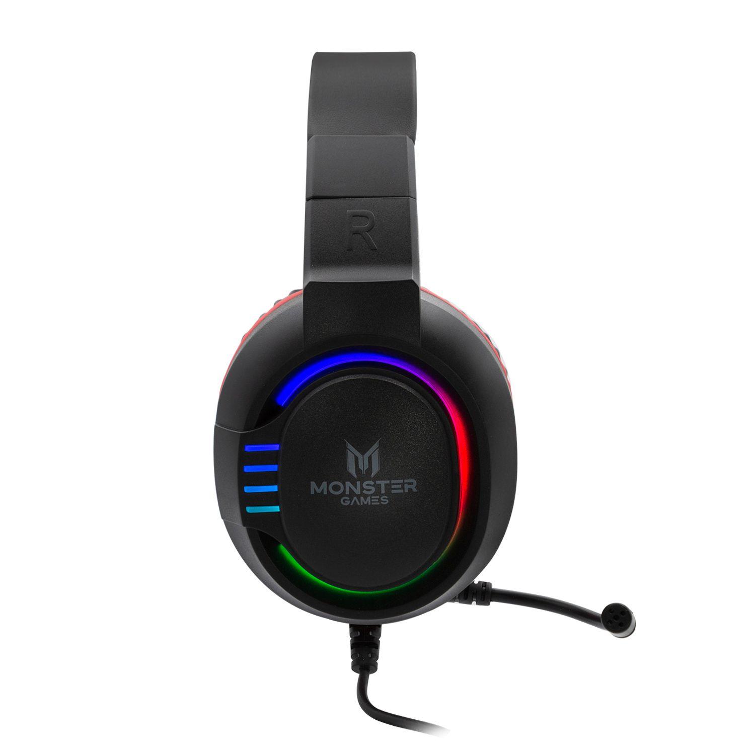 AU713 HEADSET GAMER MONSTER FIRE SONIDO 7.1 USB Open box-3