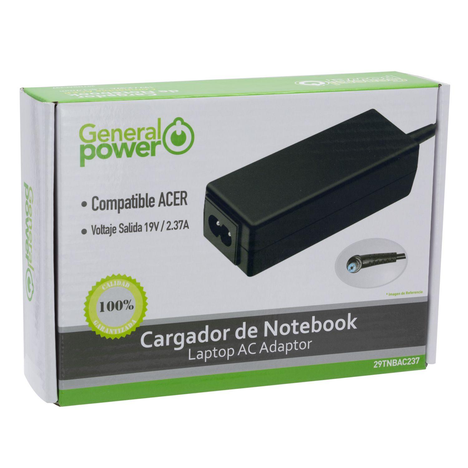 CARGADOR ULTRABOOK COMPATIBLE CON ACER 19V Open box-0