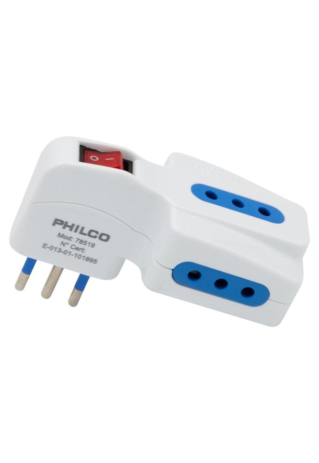 ENCHUFE TRIPLE C/SWITHCH 2P + T 10A 250V BLANCO-3