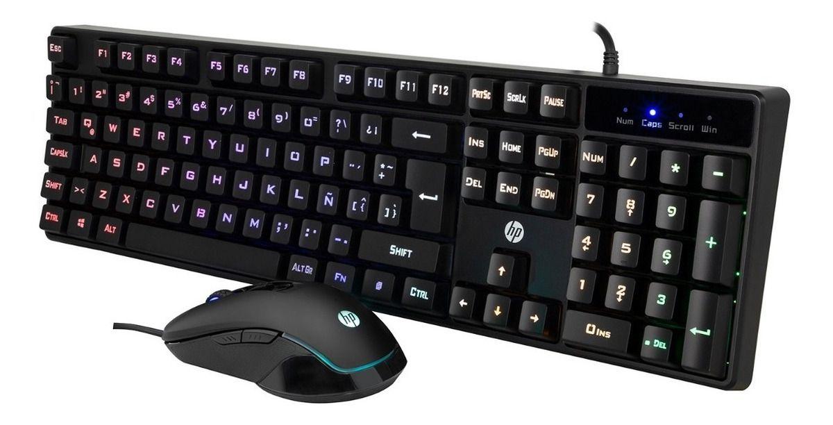 Combo Teclado Mouse Hp Multimedia Español Membrana Km200-2