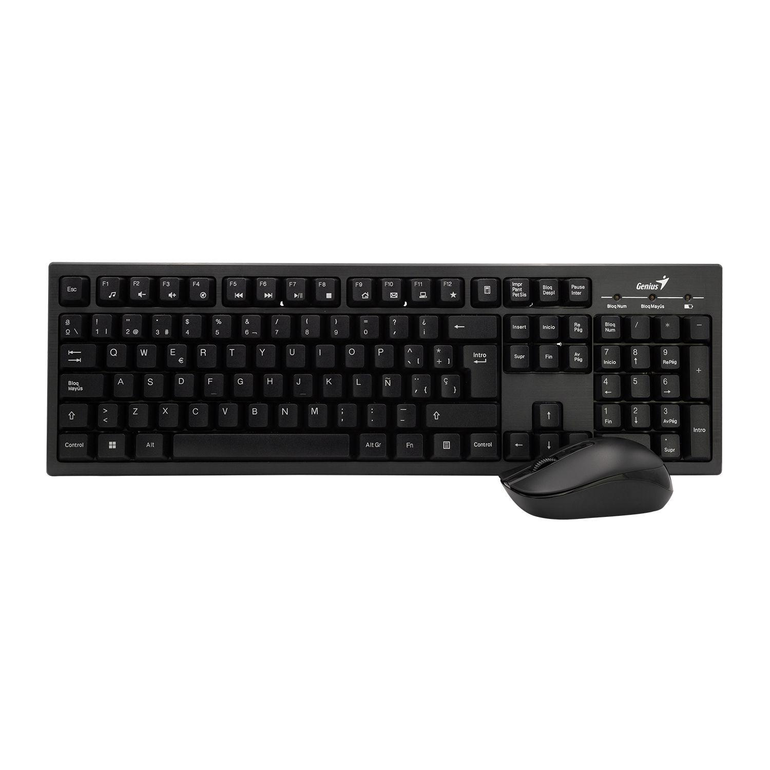 KIT INALÁMBRICO MOUSE + TECLADO KM-8101, 12 FN KEYS, 2,4 GHZ Open box-0