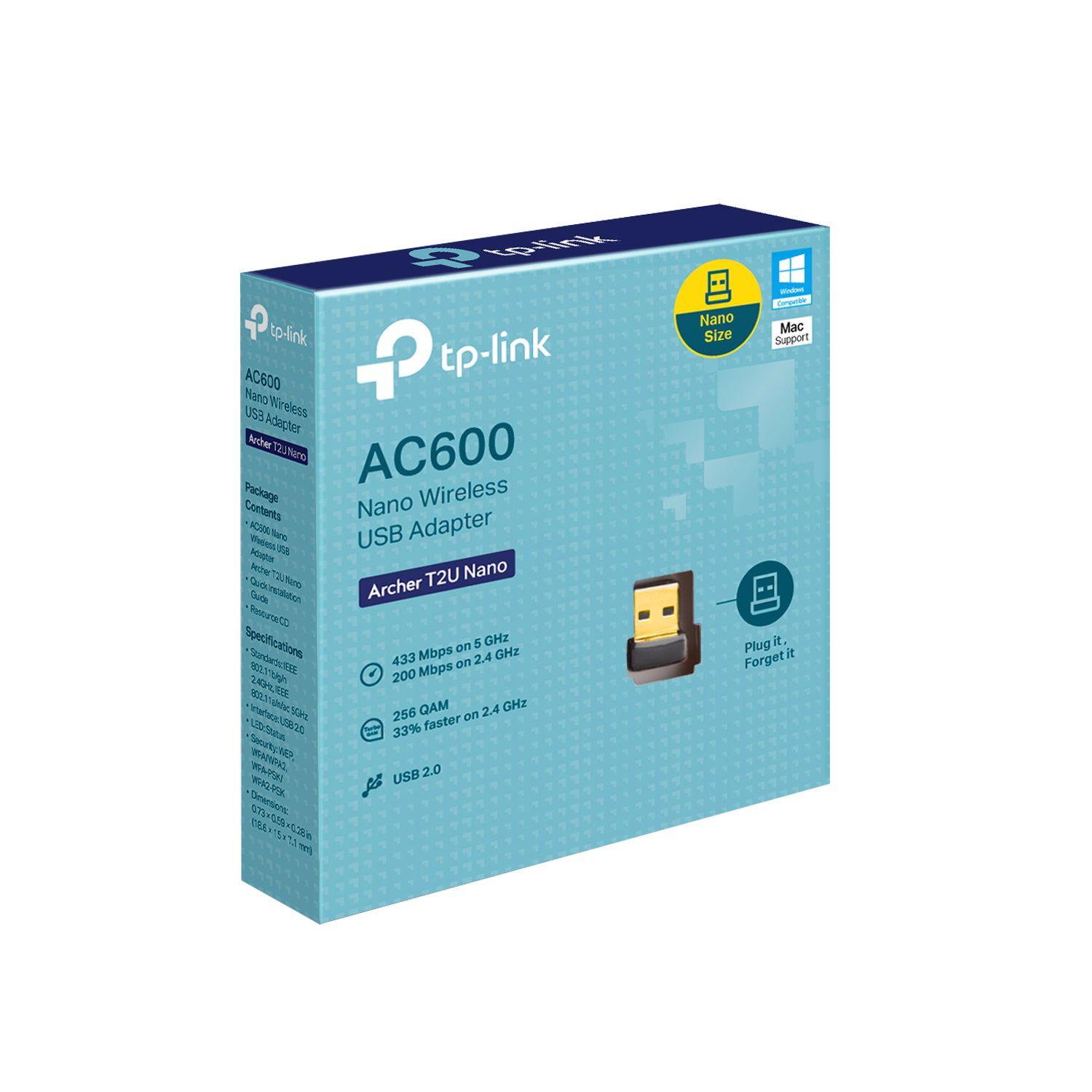 ADAPT. TPLINK AC600 NANO WIRELESS USB-2