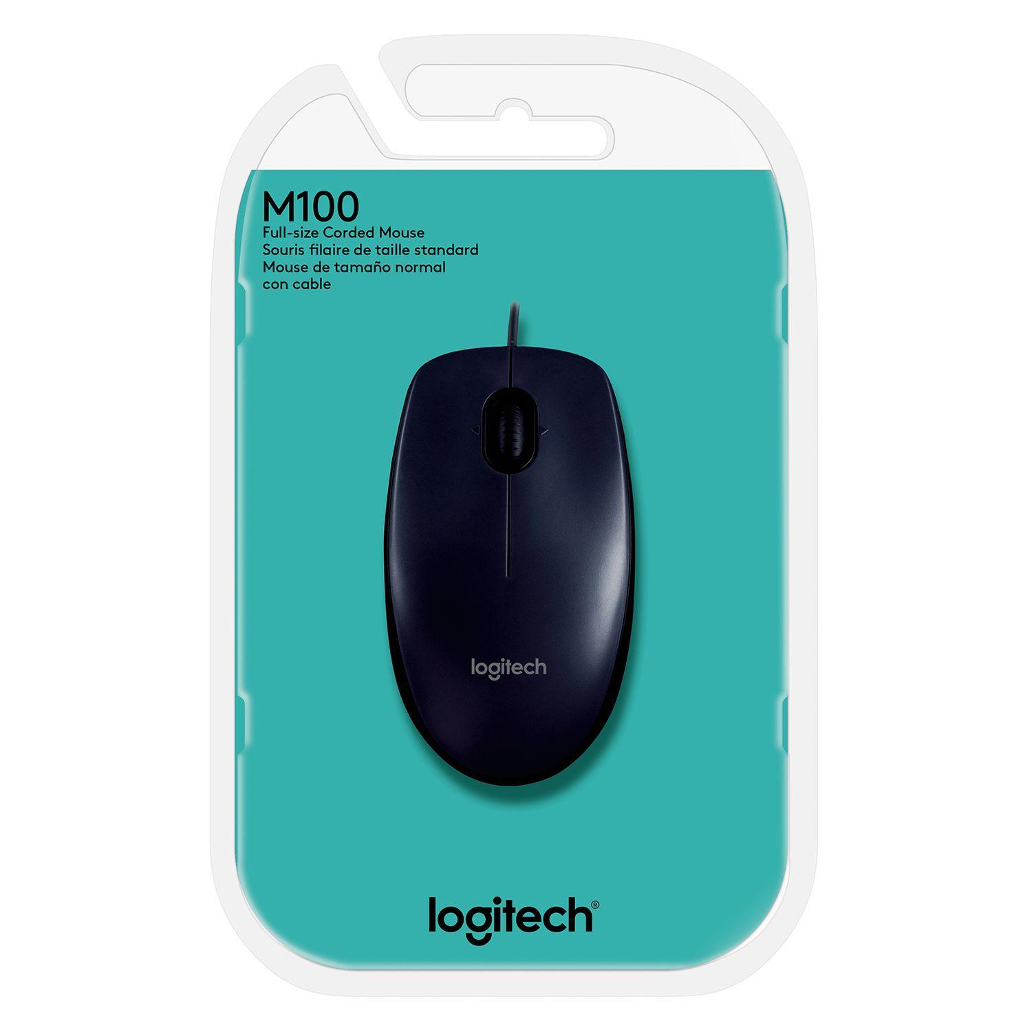 MOUSE LOGITECH ALAMBRICO M100 NEG-2