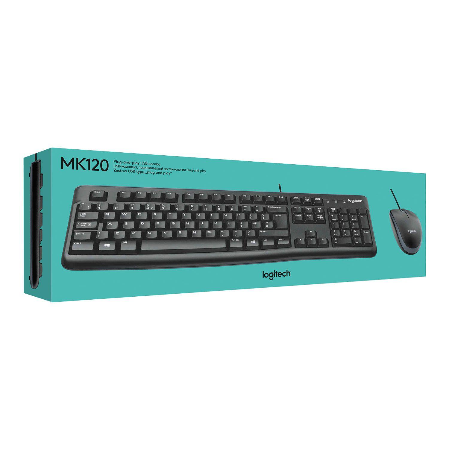 Kit De Teclado Y Mouse Logitech Mk120 Español Open box-3