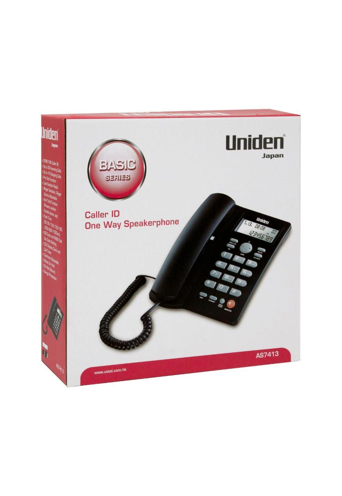 TELEFONO UNIDEN DE SOBREMESA  CALLER ID - 7413 - NEGRO-3