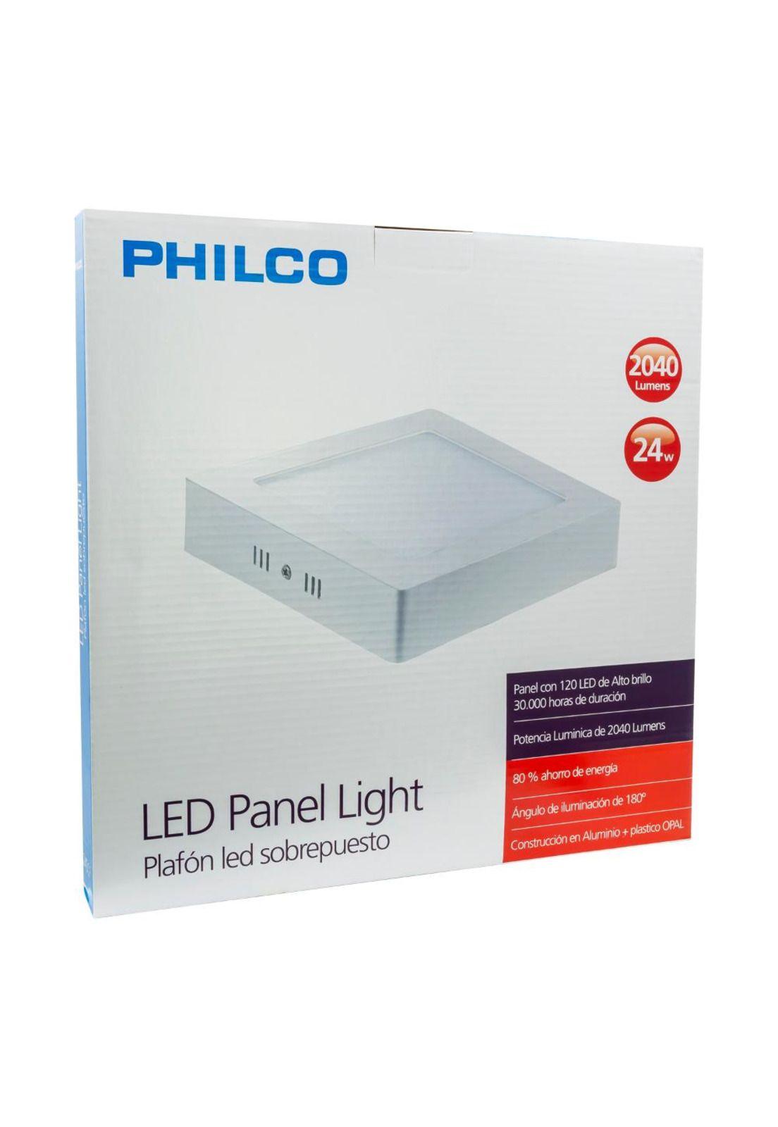 PLAFON SOBREPUESTO CUADRADO 24 W LUZ FRIA-2