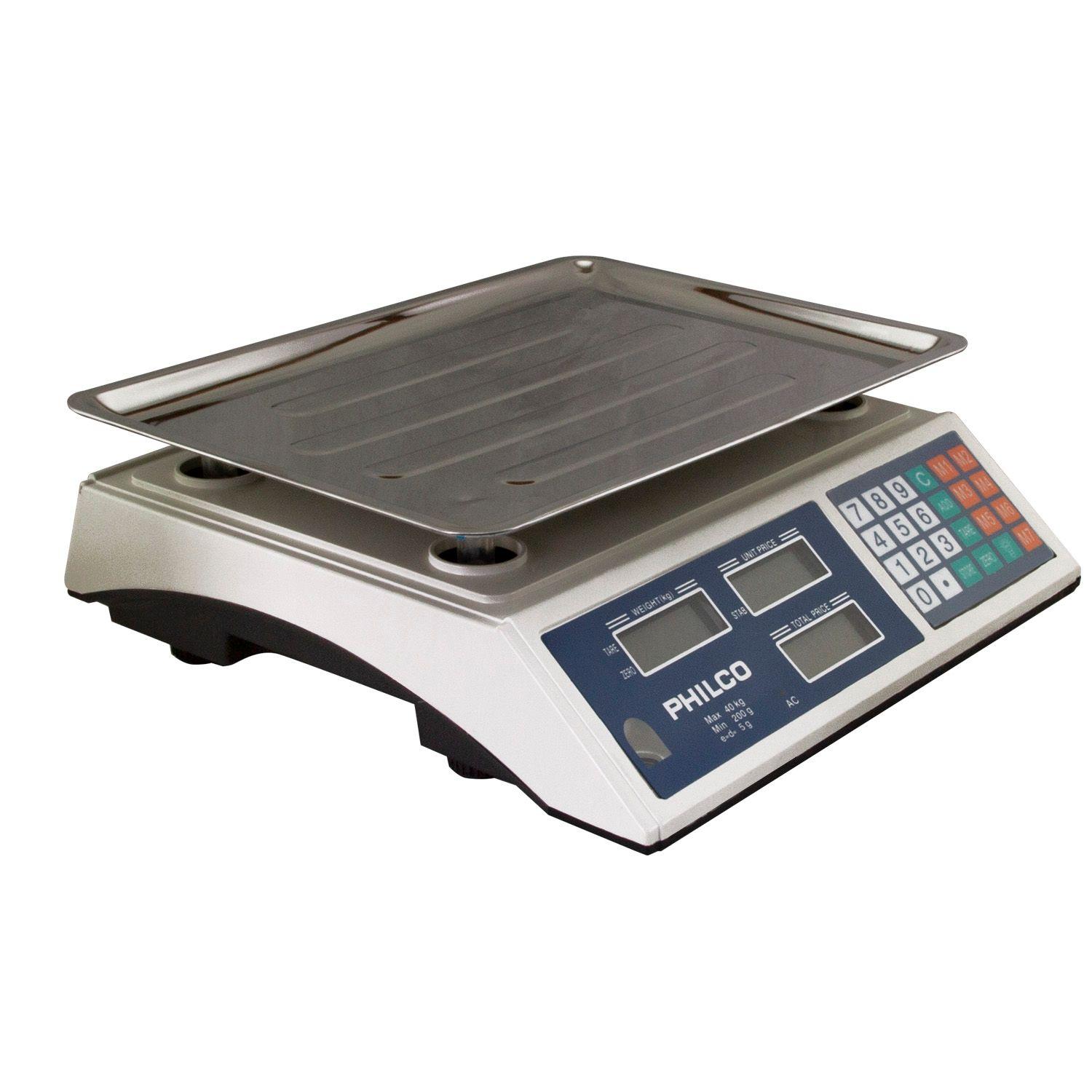 BALANZA DIGITAL 40 KG PHILCO ACERO INOX.-1