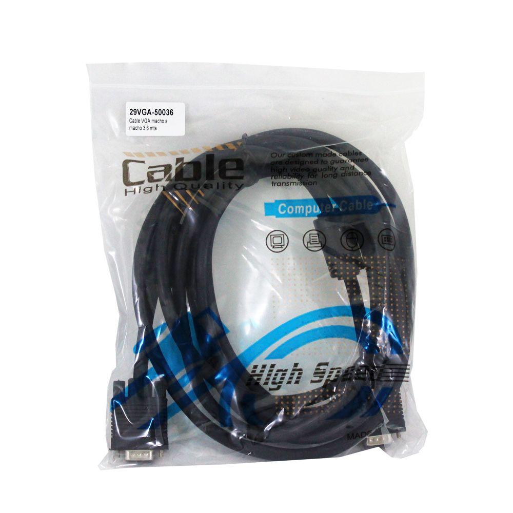 Cable vga macho a macho 3,6 m-1