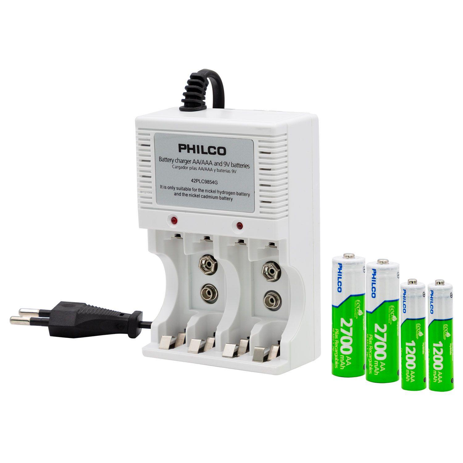 CARGADOR C/2 PILAS AA 2700 MAH + 2 AAA 1200 MAH PRE-CARGADAS-2