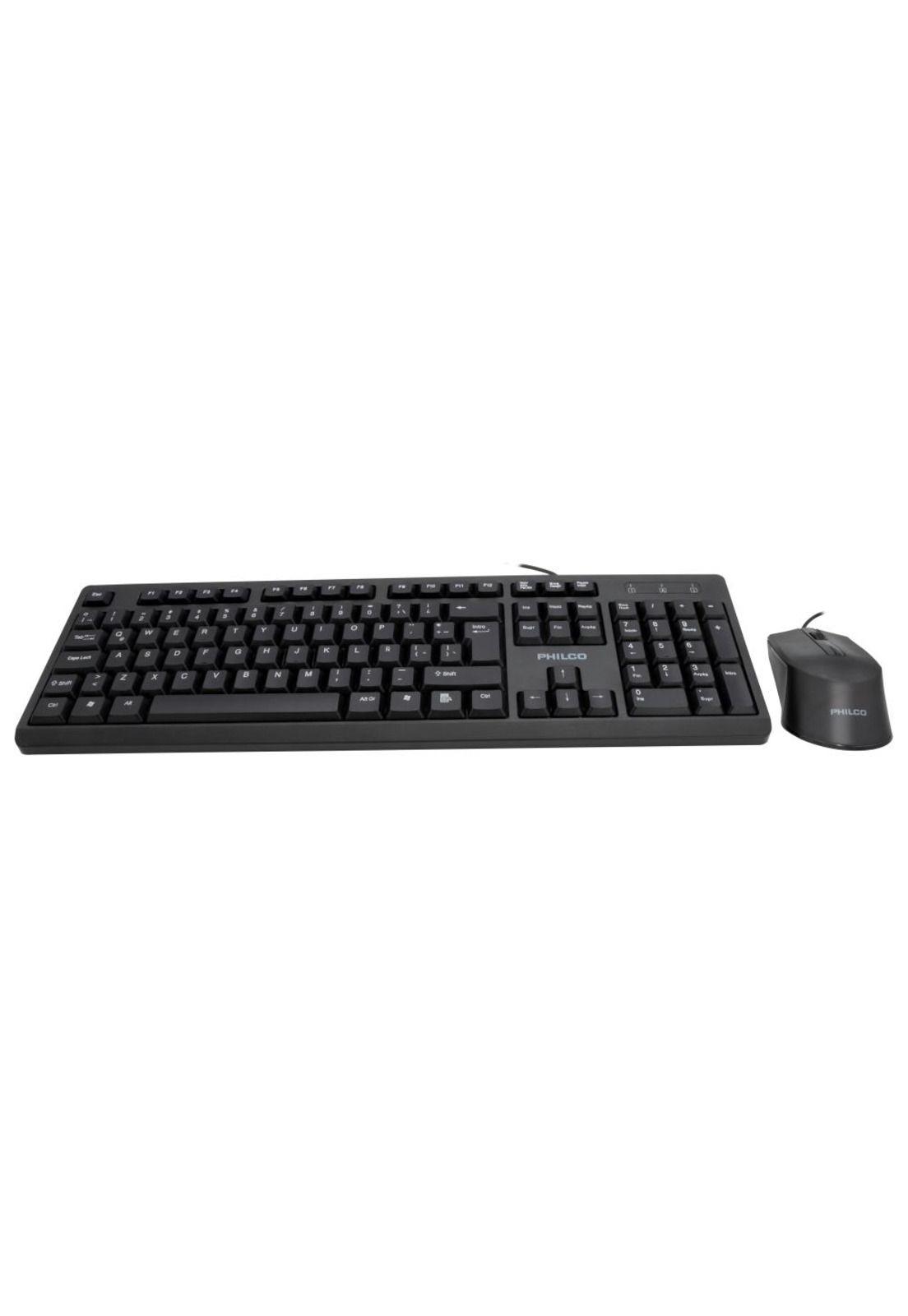 KIT TECLADO ALÁM. + MOUSE SPT6234 NEGRO PHILCO-3