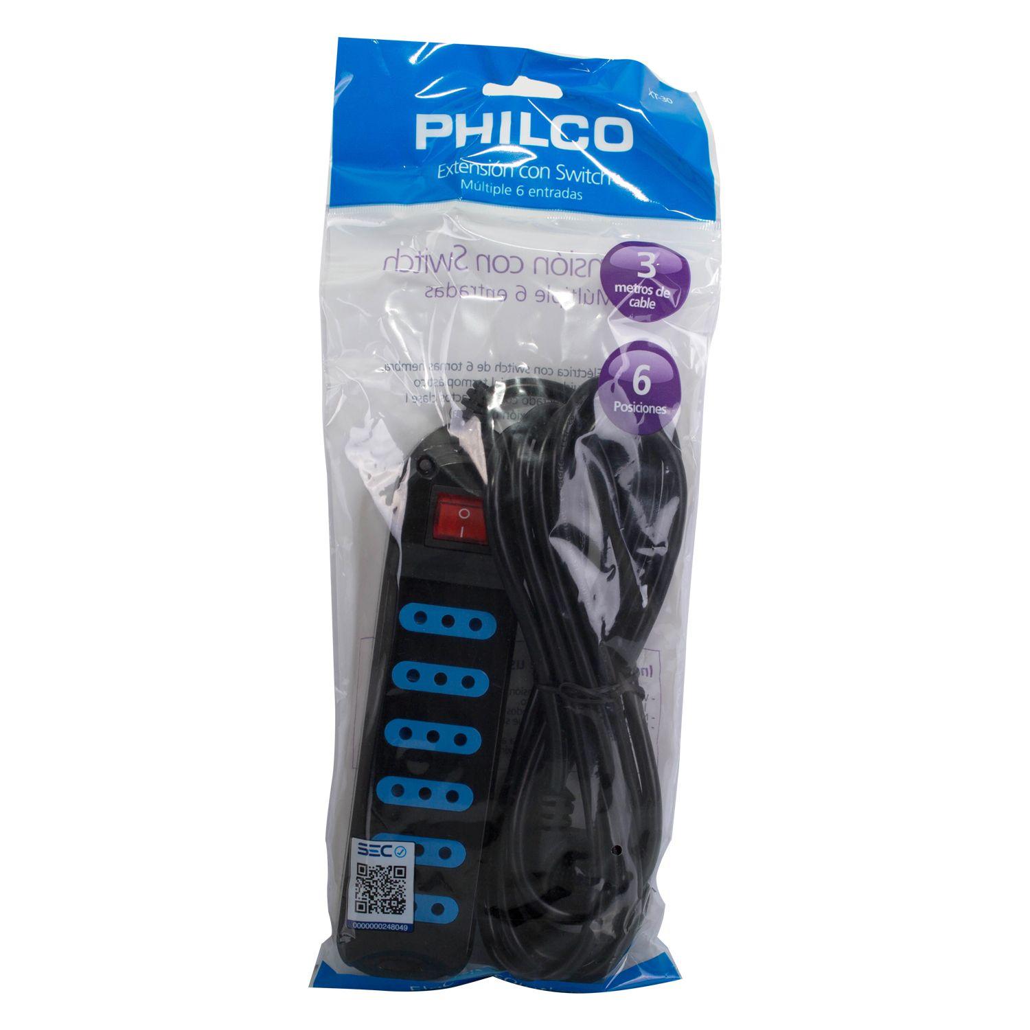 EXTENSION XT30 6 POS COLOR NEGRO-0