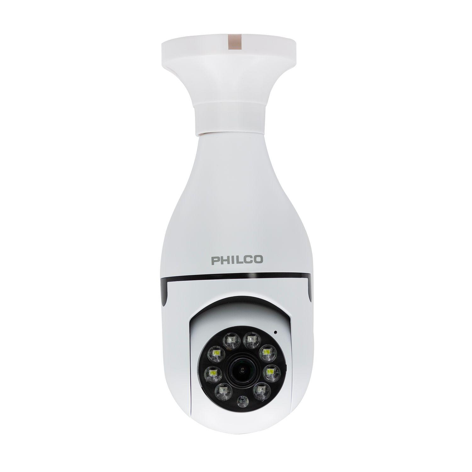 CÁMARA SEGURIDAD CCTV WIFI TIPO AMPOLLETA 2MP W9120, PHILCO COLOR BLANCO Open box-1
