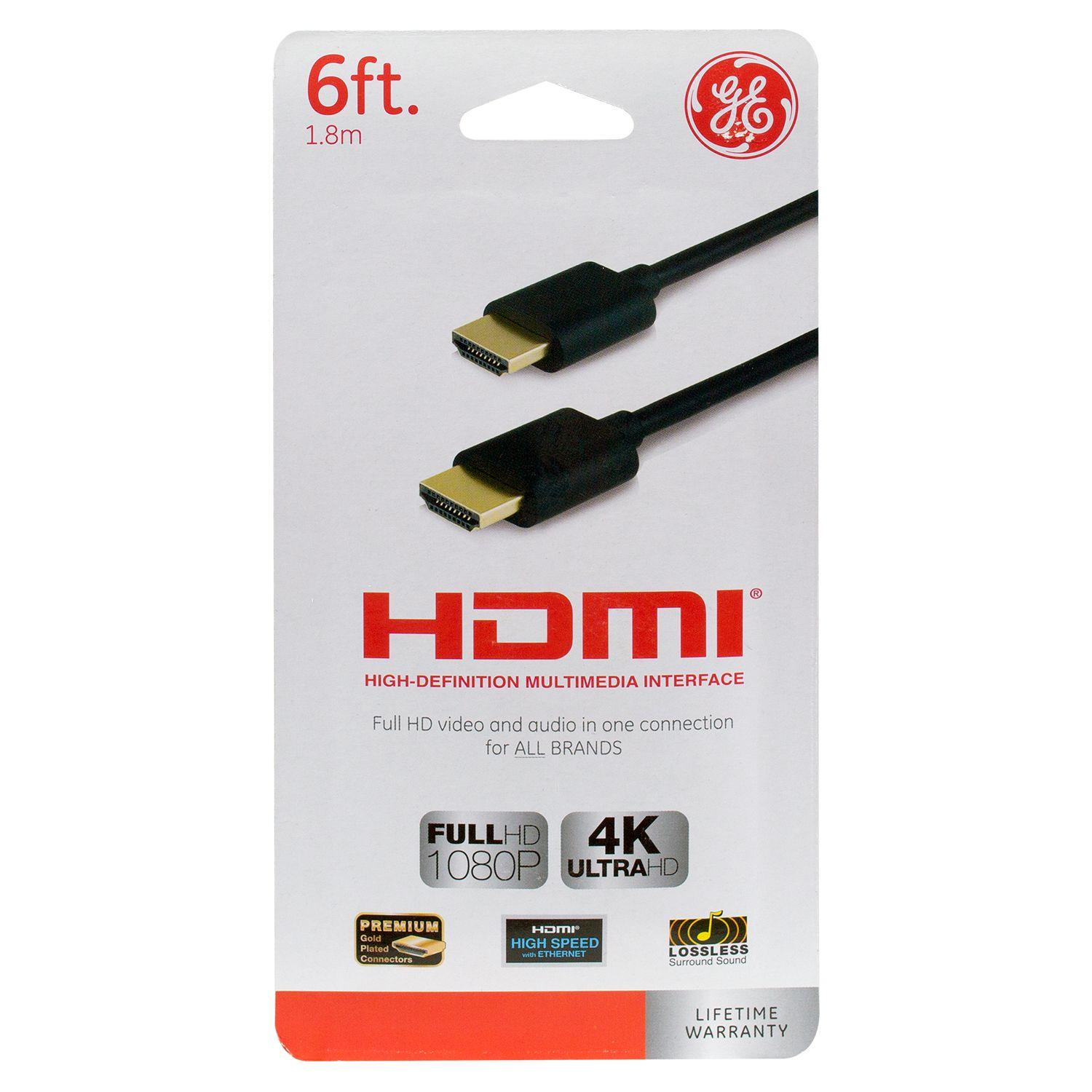 CABLE HDMI HIGH SPEED WITH ETHERNET 6FT GOLD CONNECTORS-2