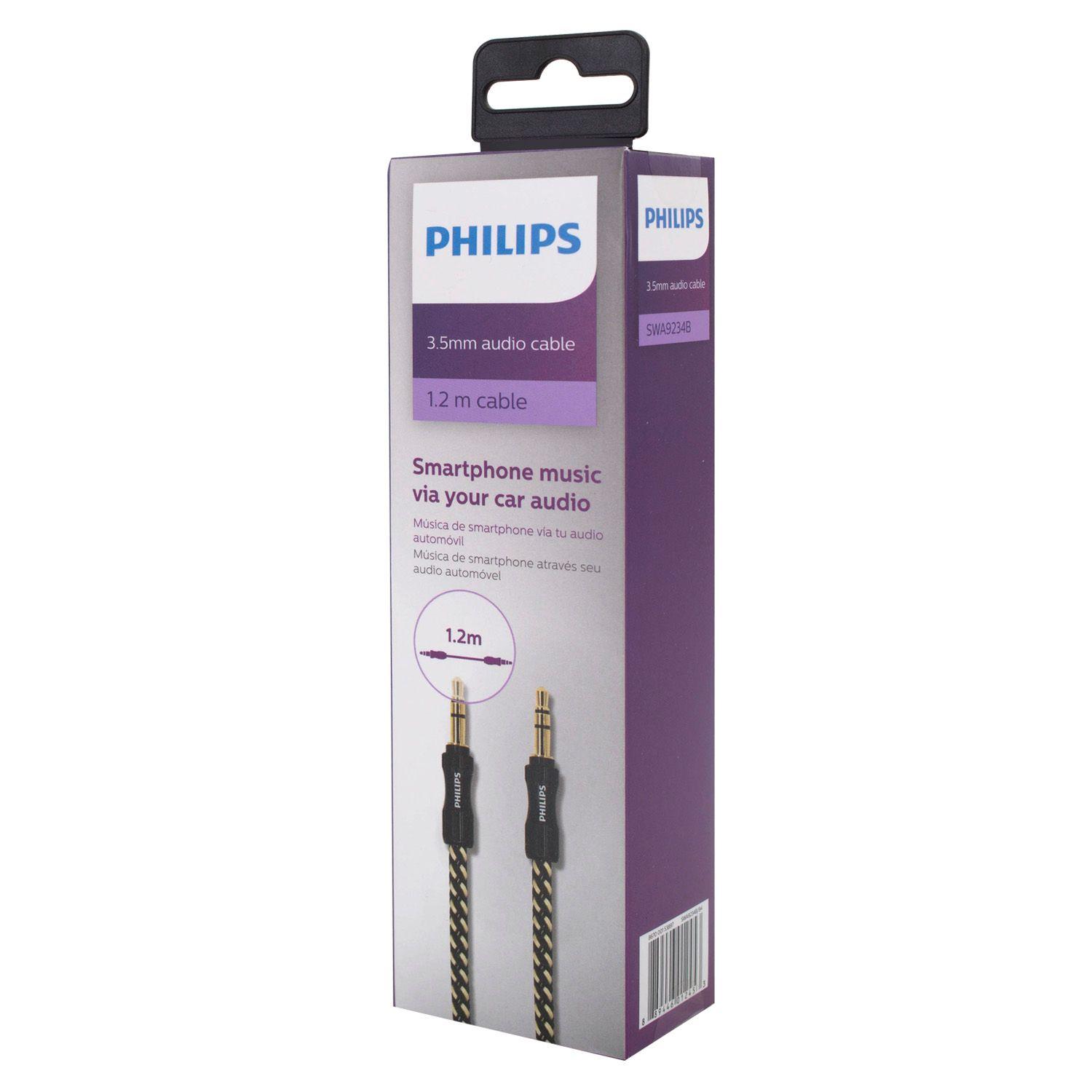 CABLE AUXILIAR 3.5MM TRENZADO NEGRO SWA9234-0