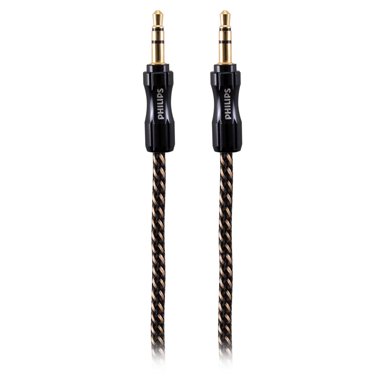 CABLE AUXILIAR 3.5MM TRENZADO NEGRO SWA9234-1