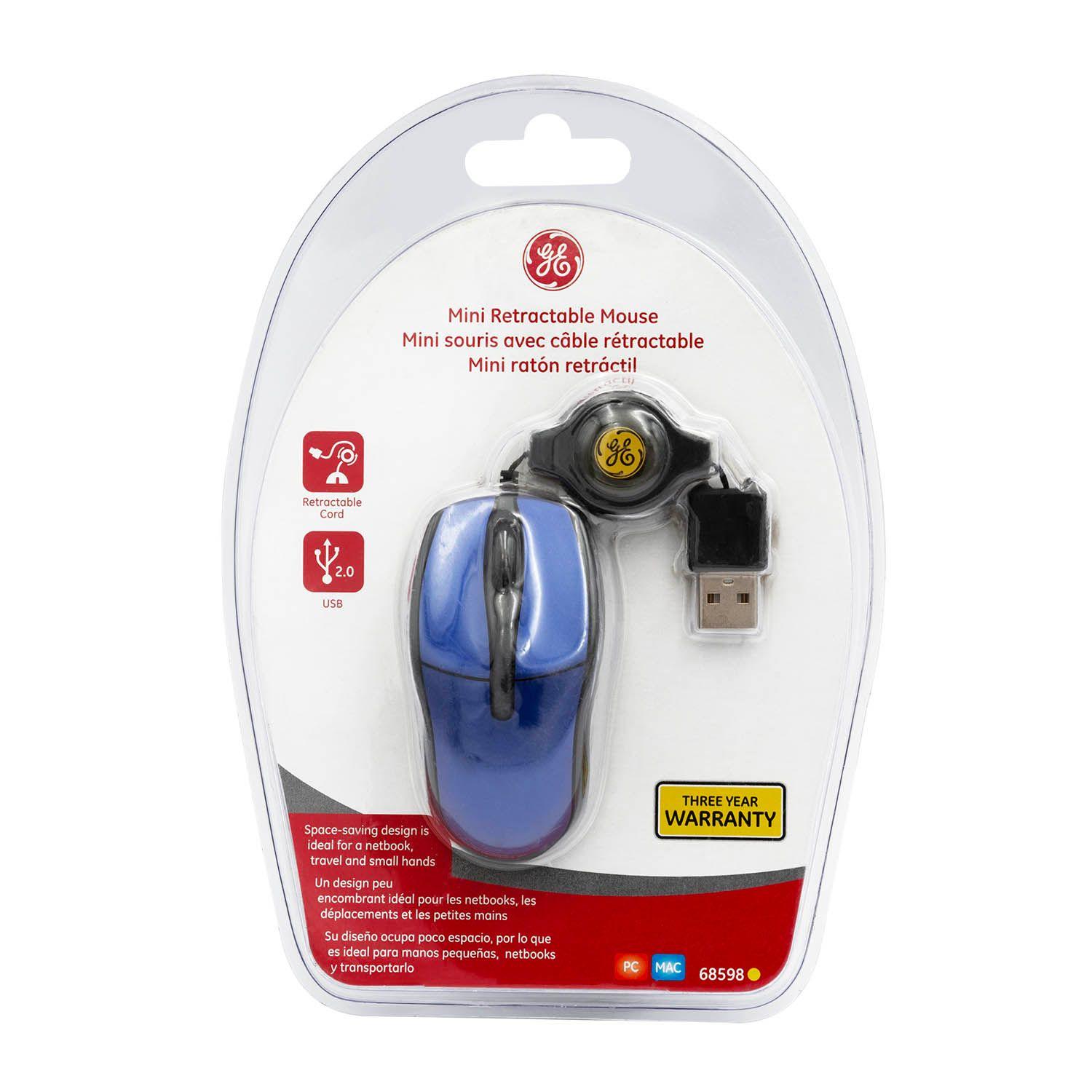 MINI MOUSE OPTICO RETRACTIL AZUL GENERAL ELECTRIC-3