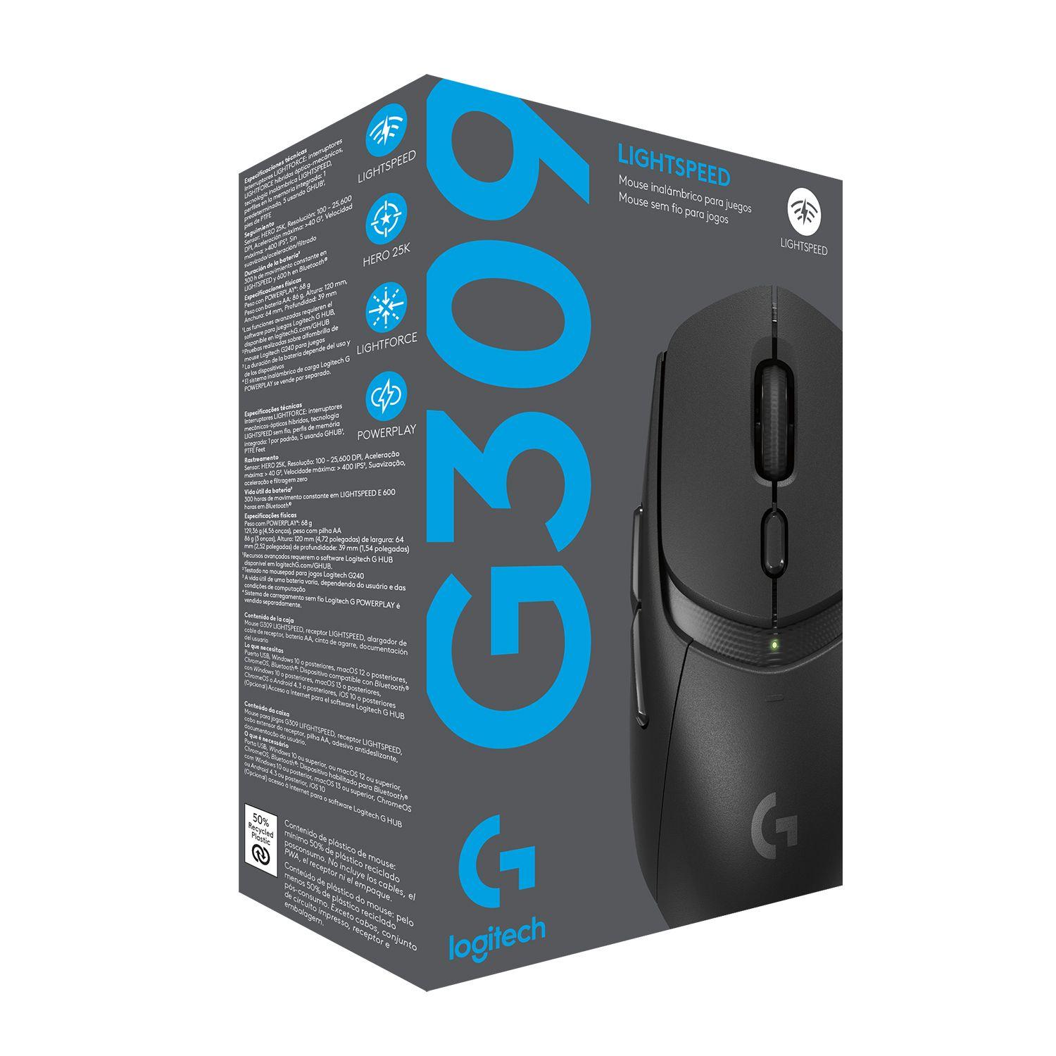 Mouse Inalámbrico Gamer Logitech G309 Lightspeed Negro-4