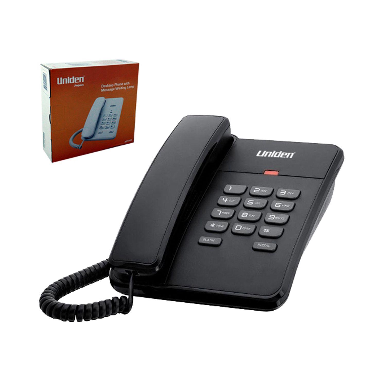 TELEFONO AS-7202 SOBREMESA UNIDEN NEGRO Open box-0