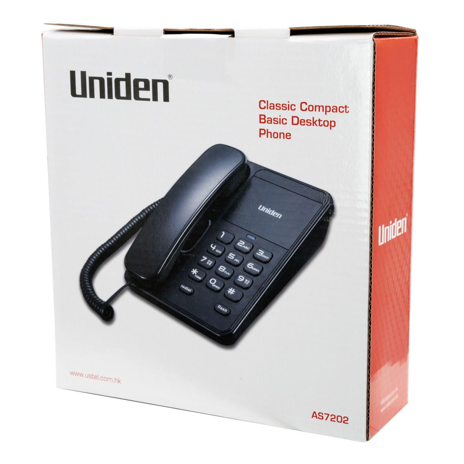 TELEFONO AS-7202 SOBREMESA UNIDEN NEGRO Open box-1