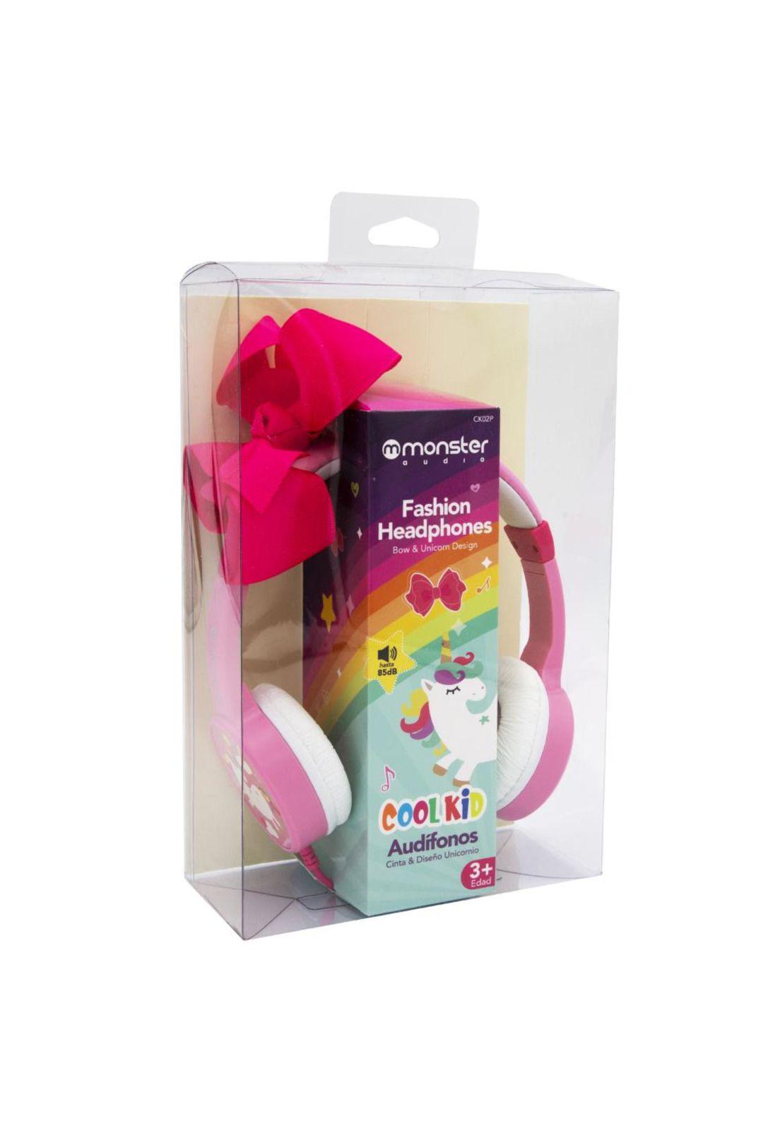 AUDÍFONO CON MOÑO DESMONTABLE MONSTER COOL KID-3