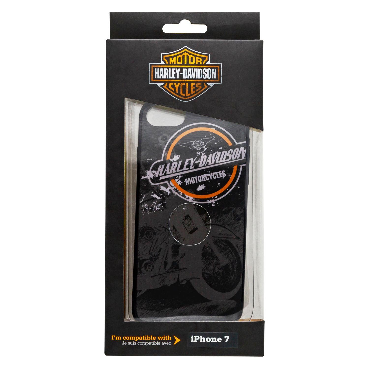 CARCASA HARLEY-DAVIDSON IPHONE 7 NEGRA INSIGNIA Y MOTO-2