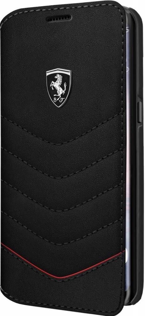CARCASA FERRARI IPHONE X CUERO GENUINO NEGRO-2