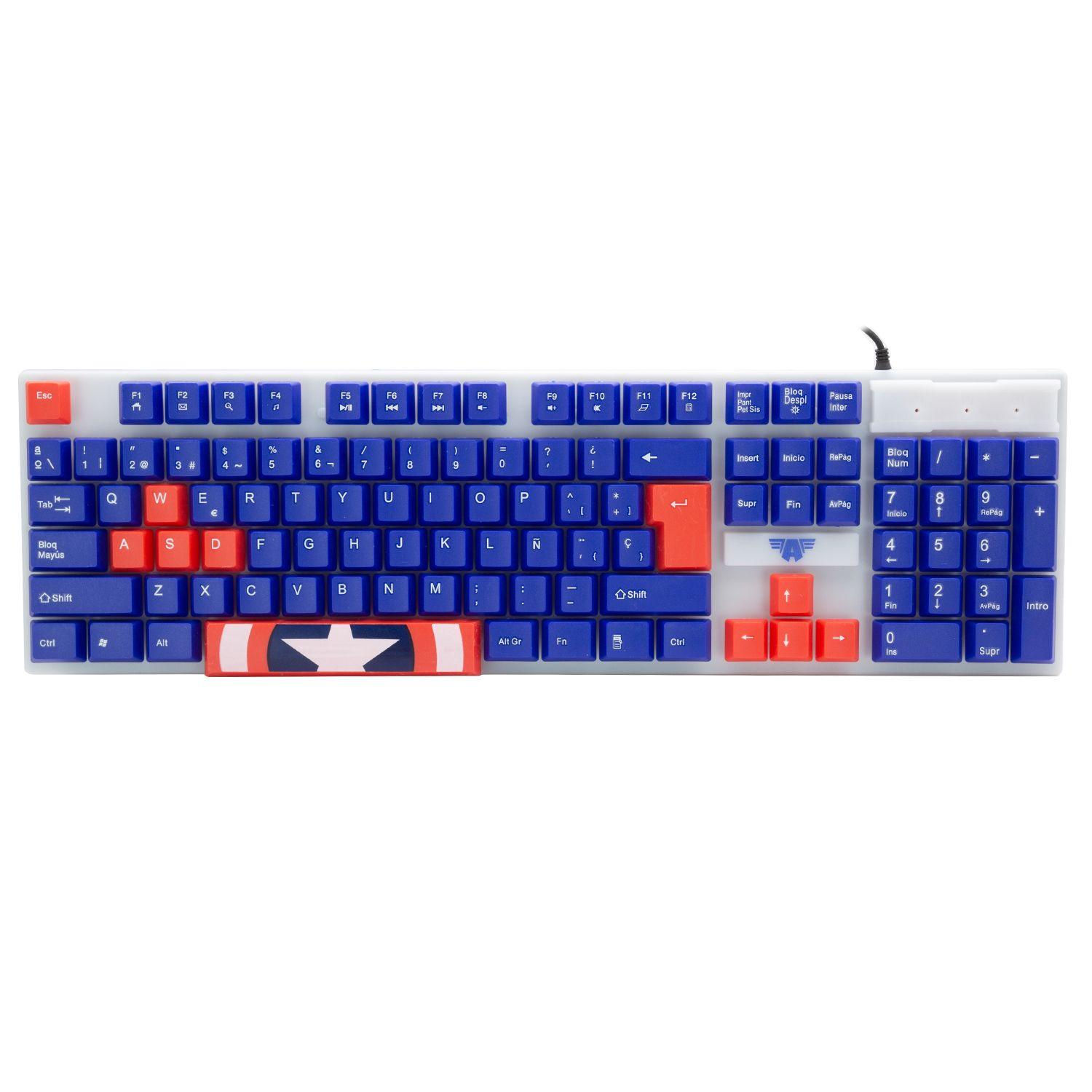 GAM745043-CAP-ESP KIT GAMER CAPITAN AMERICA 3 EN 1 TEC/MOU/A-3