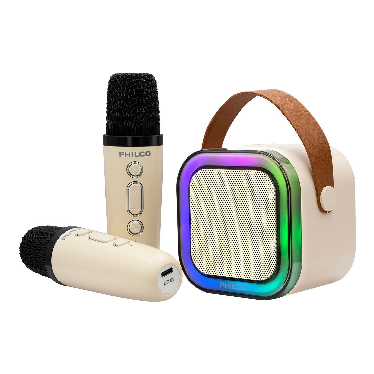 Parlante Karaoke 2 Mic TWS Philco Open Box-2