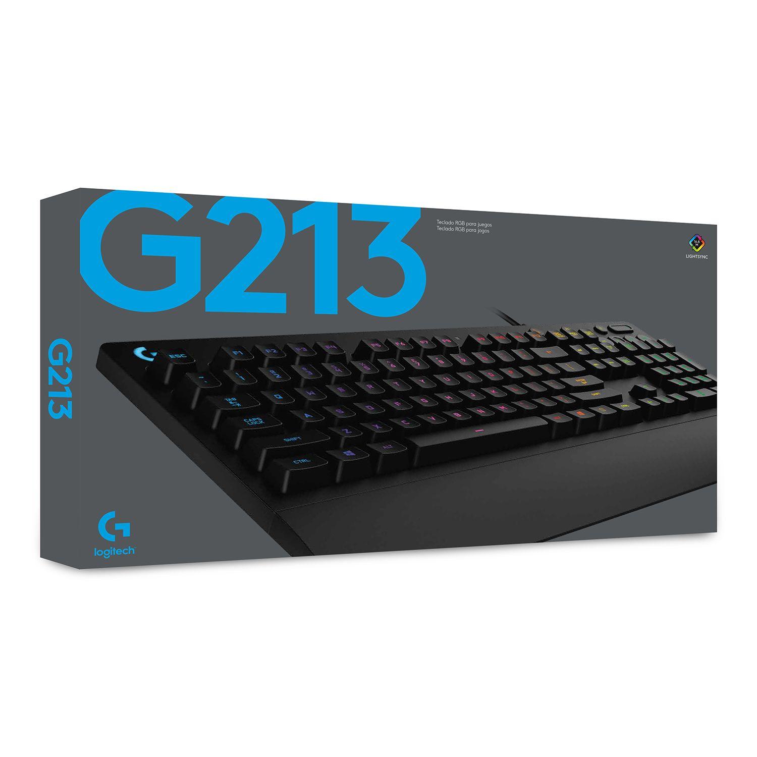 Teclado Logitech G213 Multicolor Gaming Qwerty Negro-0