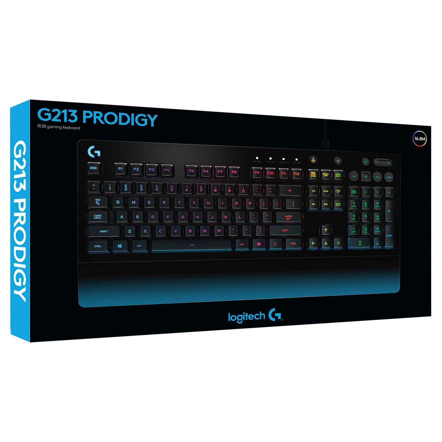 Teclado Logitech G213 Multicolor Gaming Qwerty Negro-1