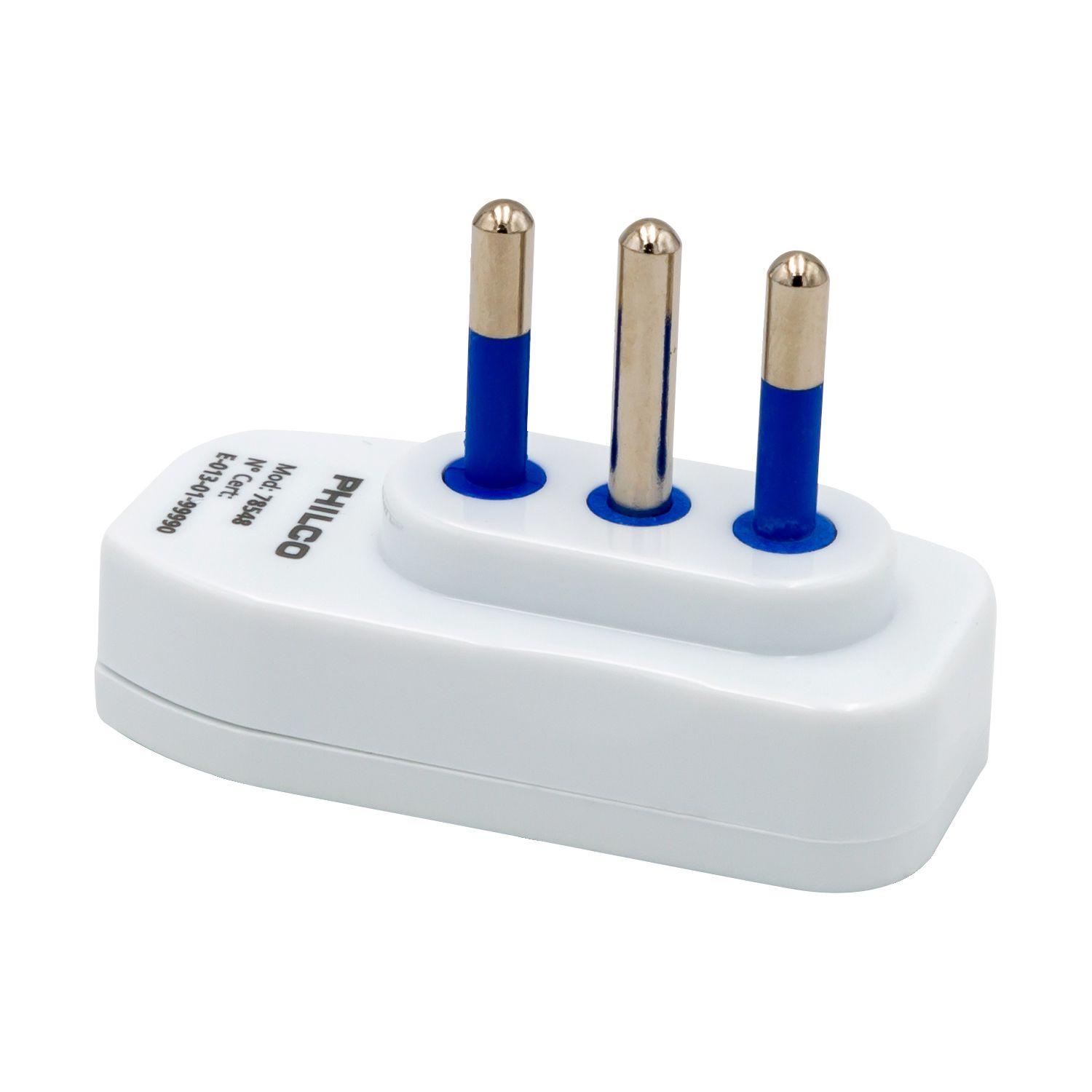 ENCHUFE MACHO HORIZONTAL 2P + T 78548 BLANCO PHILCO-1