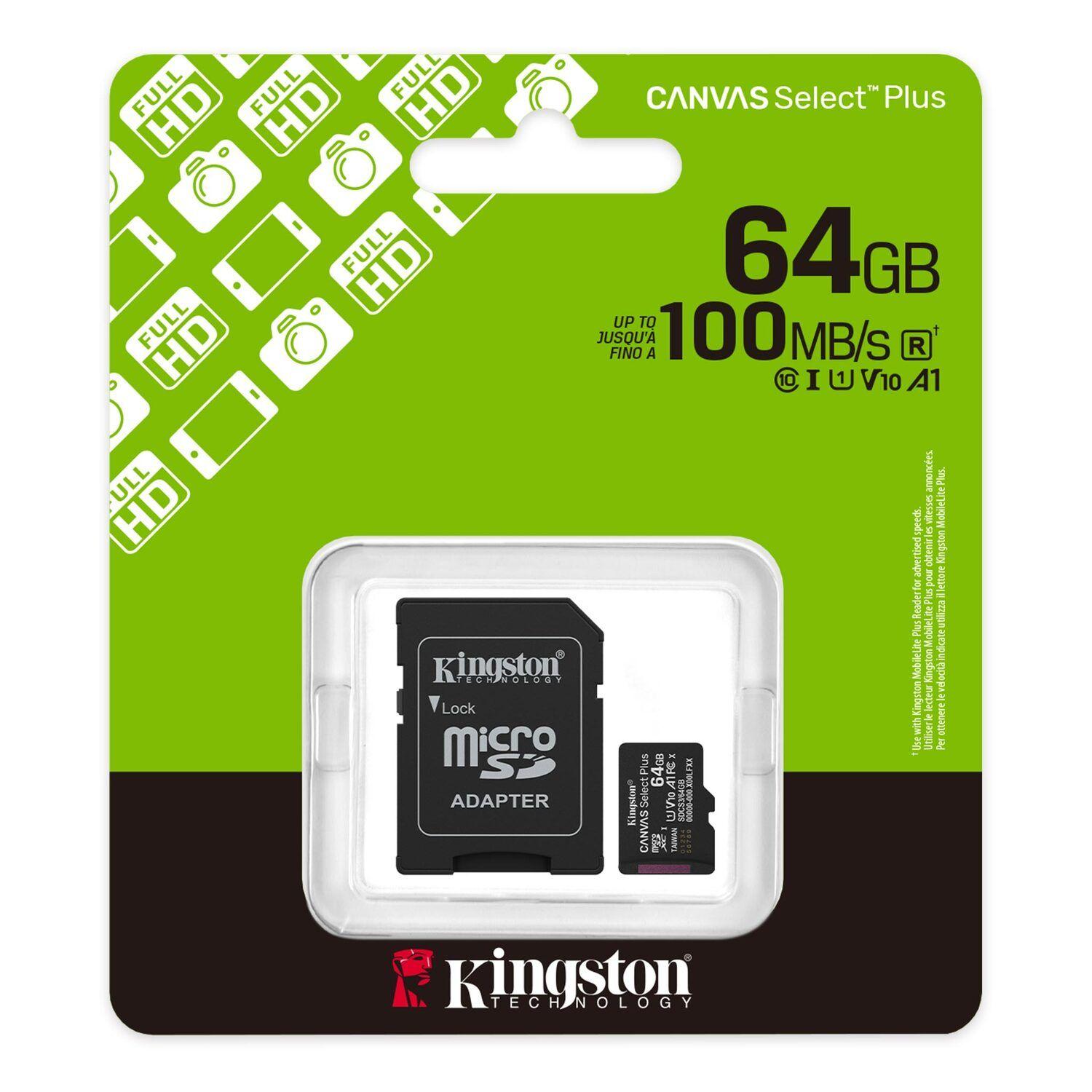 SDCS3/64GB 64GB MICROSDXC CANVAS SELECT PLUS Gen3 100MB/s A1-2
