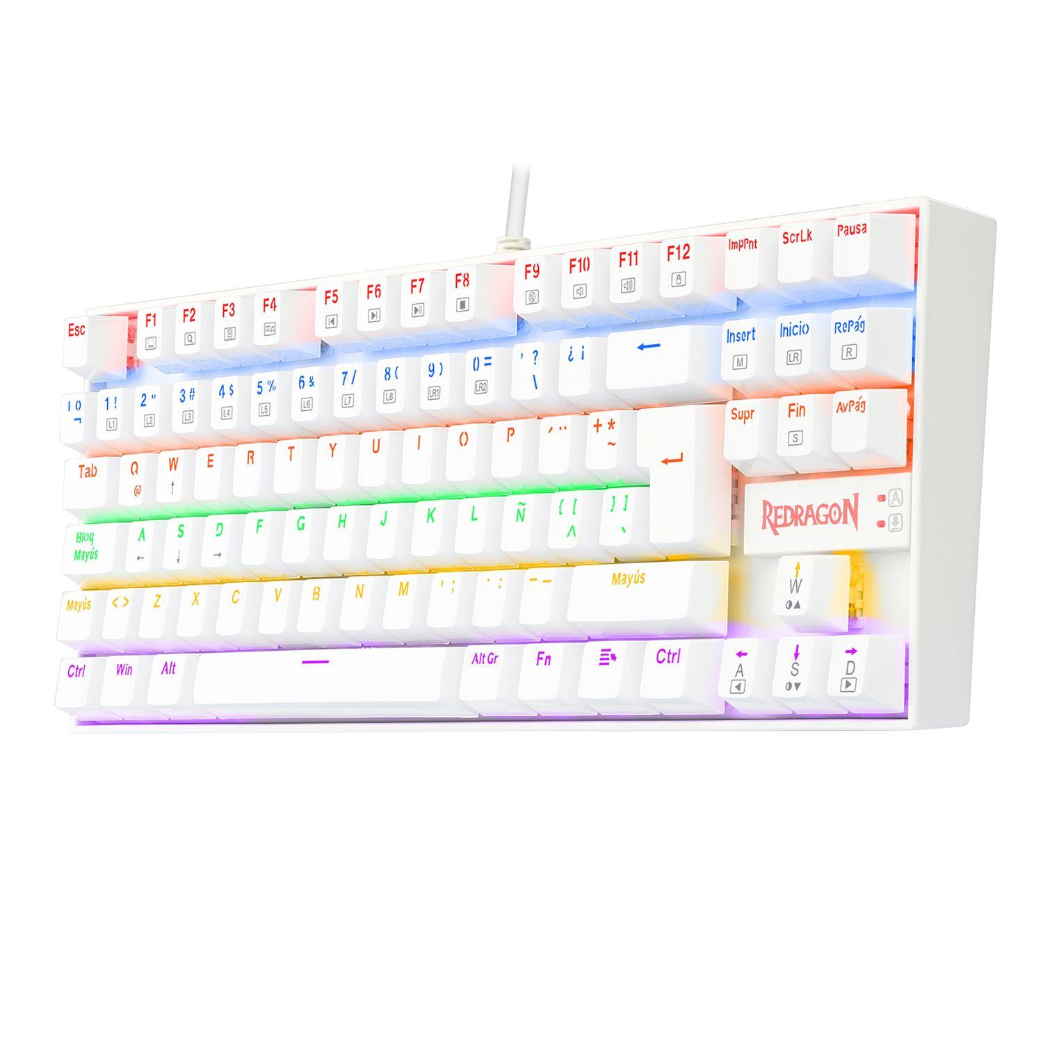 K552W-KR-SP TECLADO KUMARA RAINBOW WHITE SWITCH ROJO SP-0