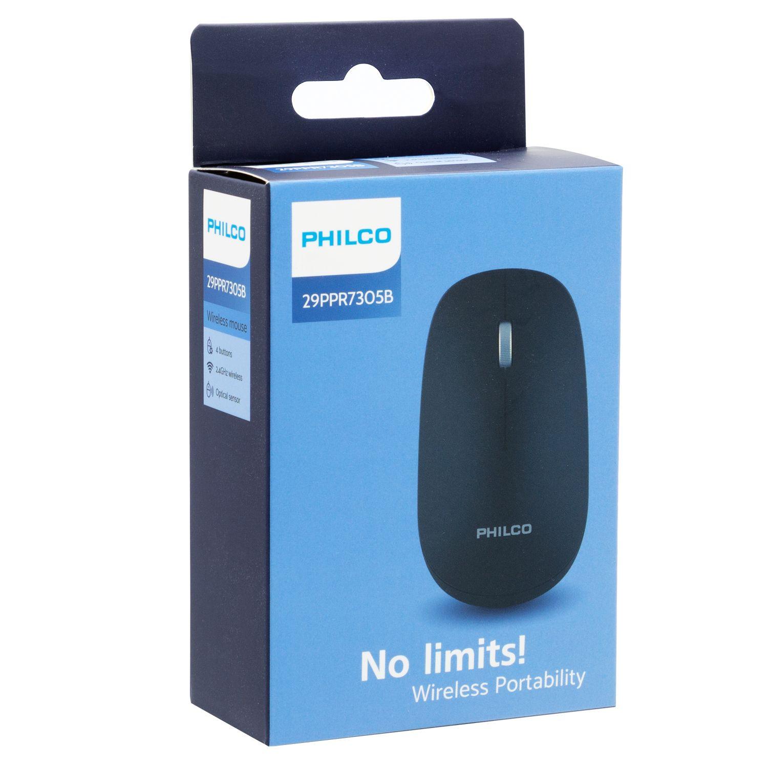 Ppr7305b Mouse Inalambrico Negro Philco Pro Open box-0