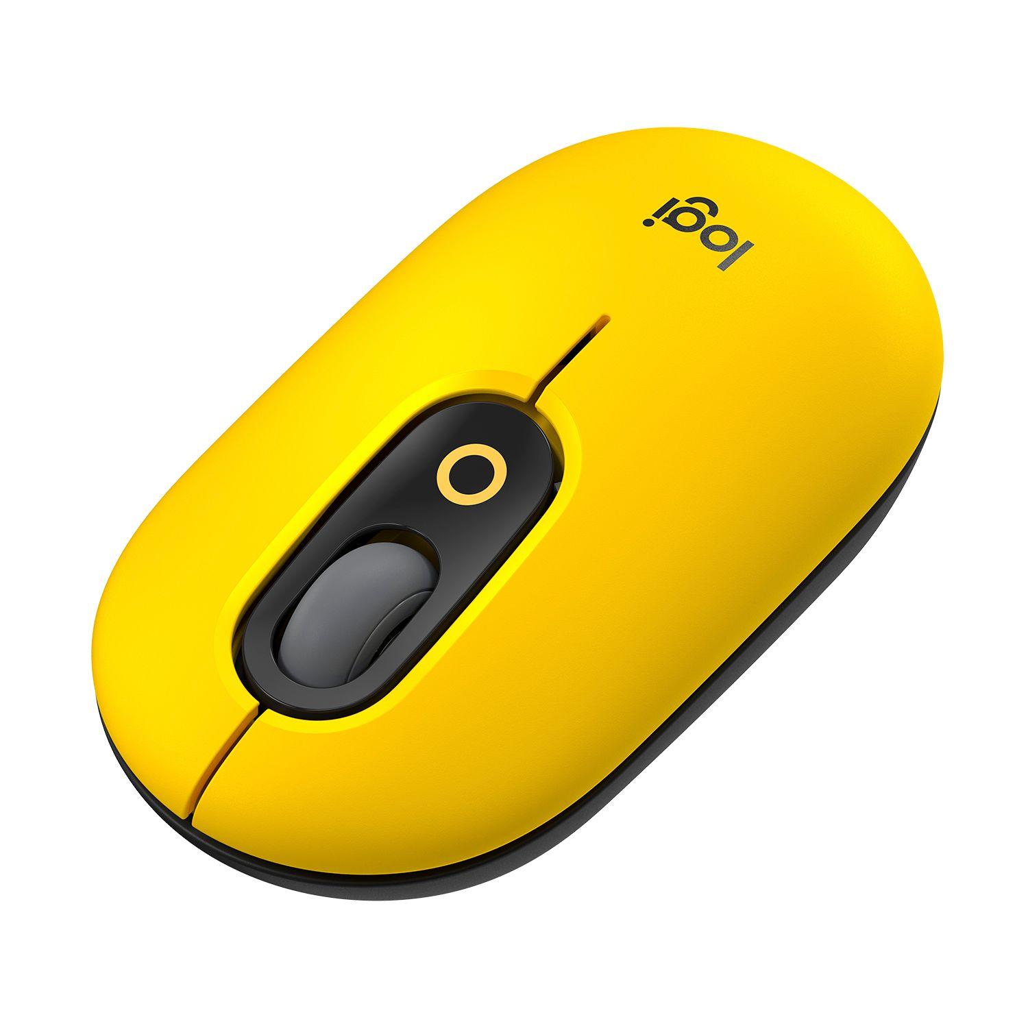 Mouse Logitech Pop With Emoji Amarillo Open box-2