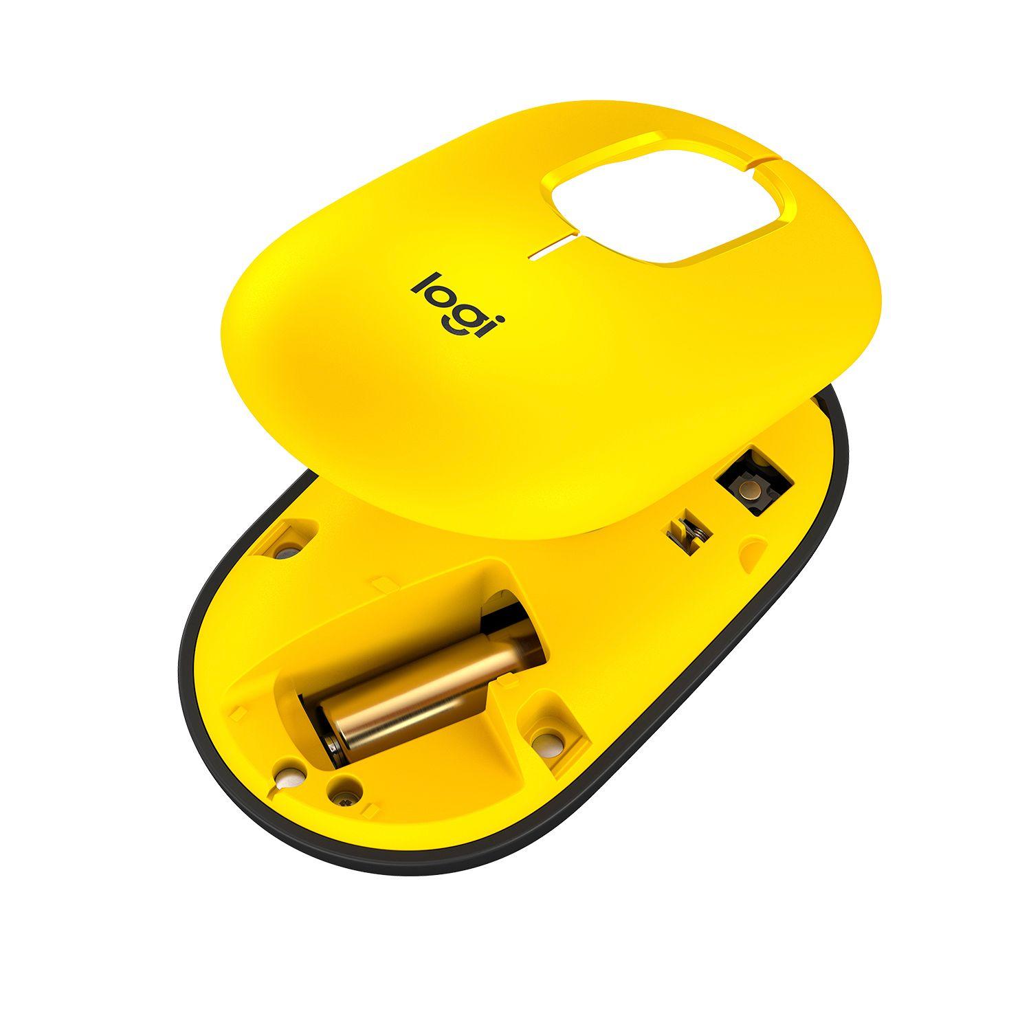 Mouse Logitech Pop With Emoji Amarillo Open box-5