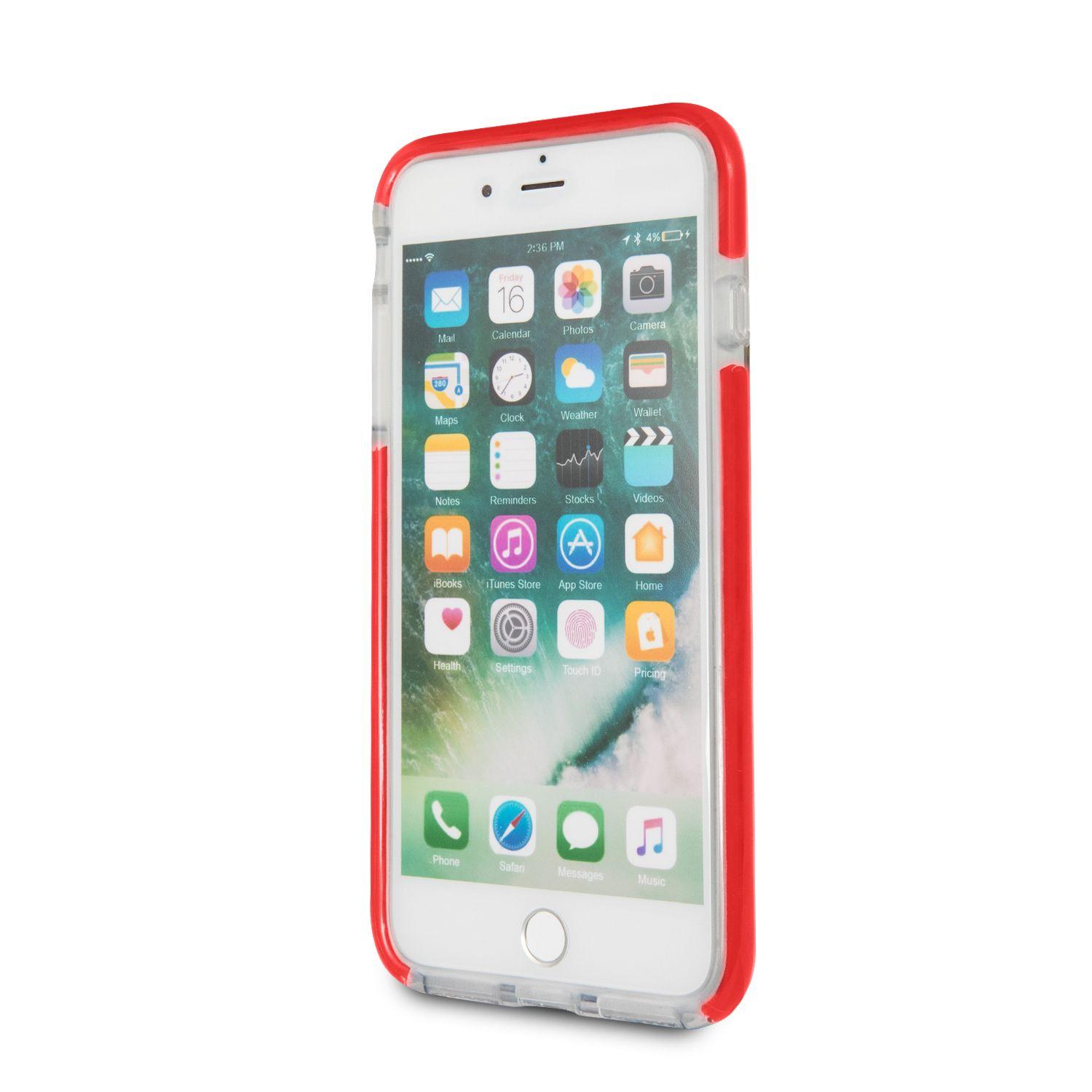 CARCASA FERRARI P/IPHONE 7 PLUS TRANSP/ROJO FEGLHCP7LRE-5