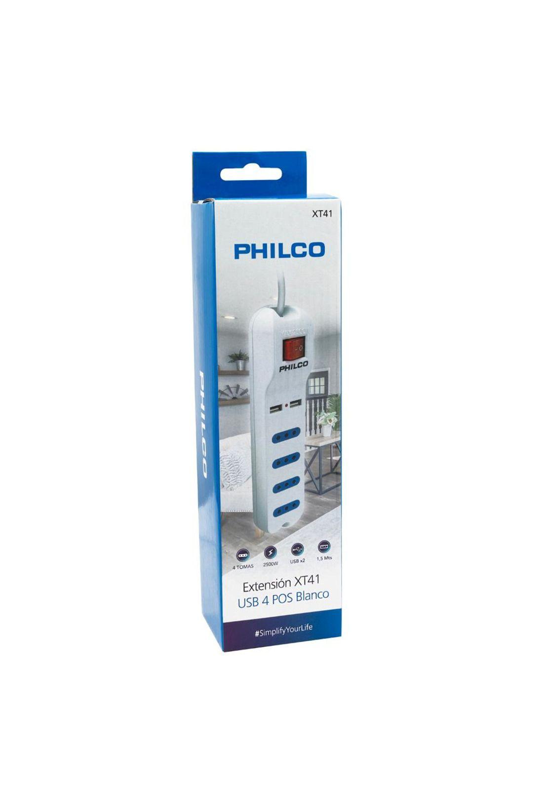EXTENSION XT41 USB 4 POS BLANCO-4