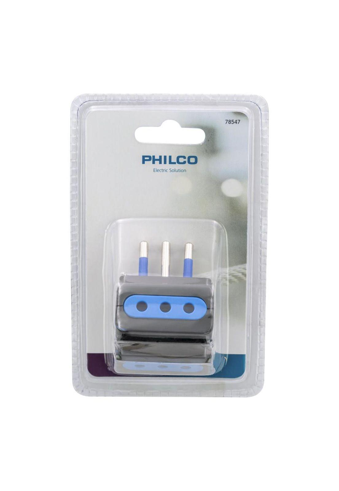 ENCHUFE TRIPLE 78547 NEGRO PHILCO-0