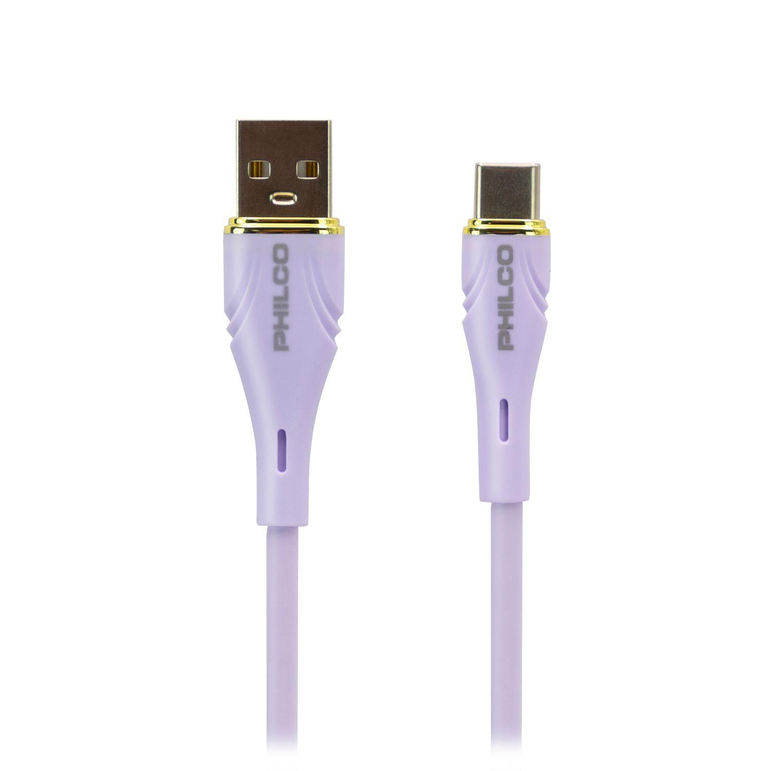 Cable Philco USB-A a USB-C 1,2 m Púrpura-4