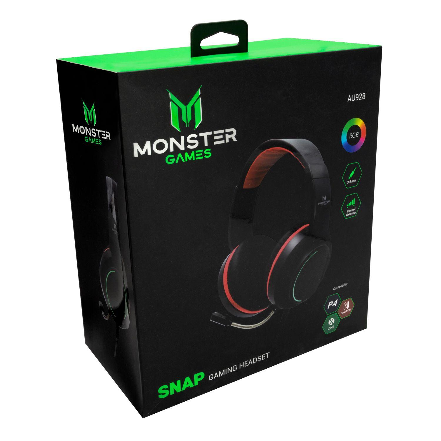 Au928 Headset Gamer Monster Snap Open box-0