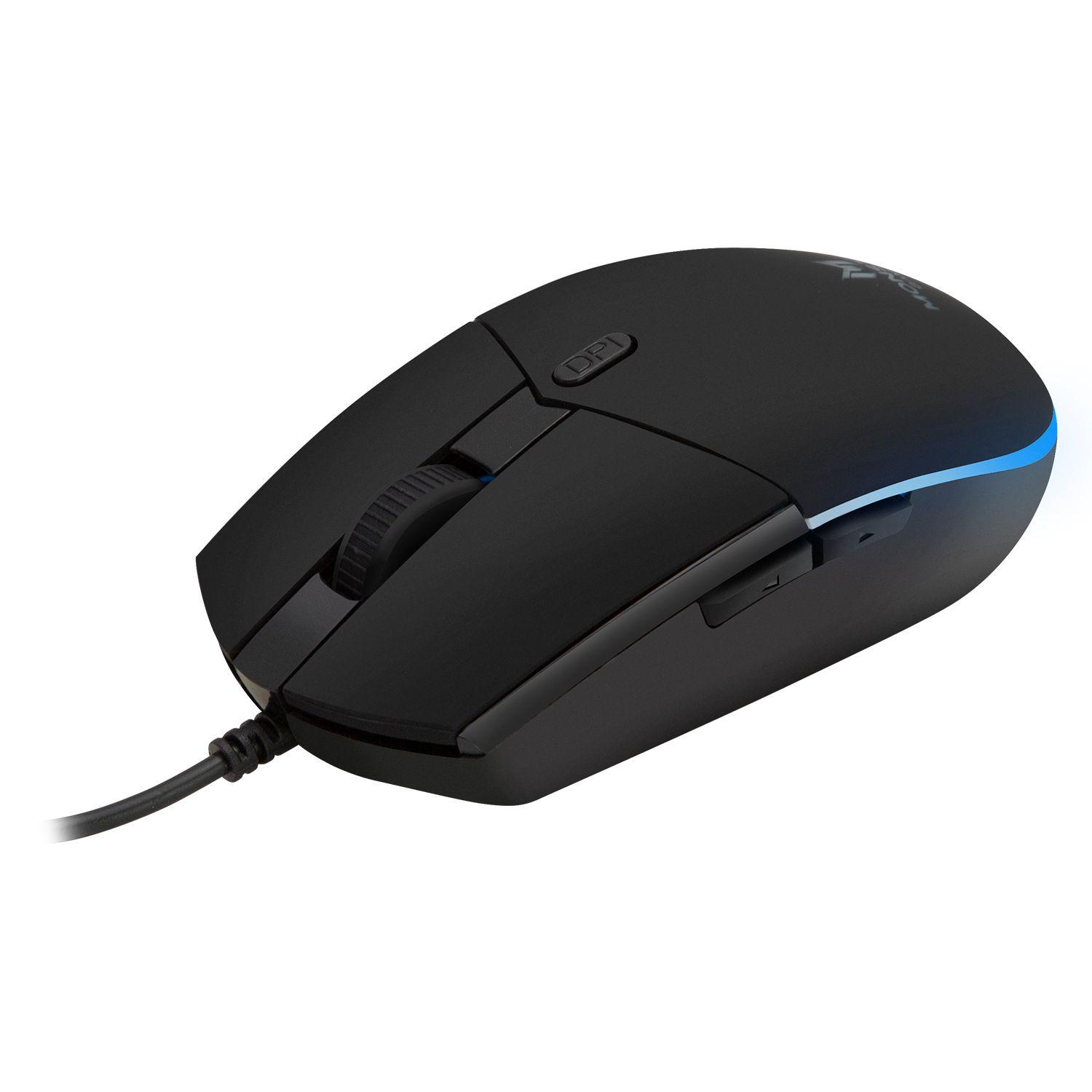 MOUSE GAMER MONSTER TIDE 3200DPI 5 BOTONES NEGRO Open box-2