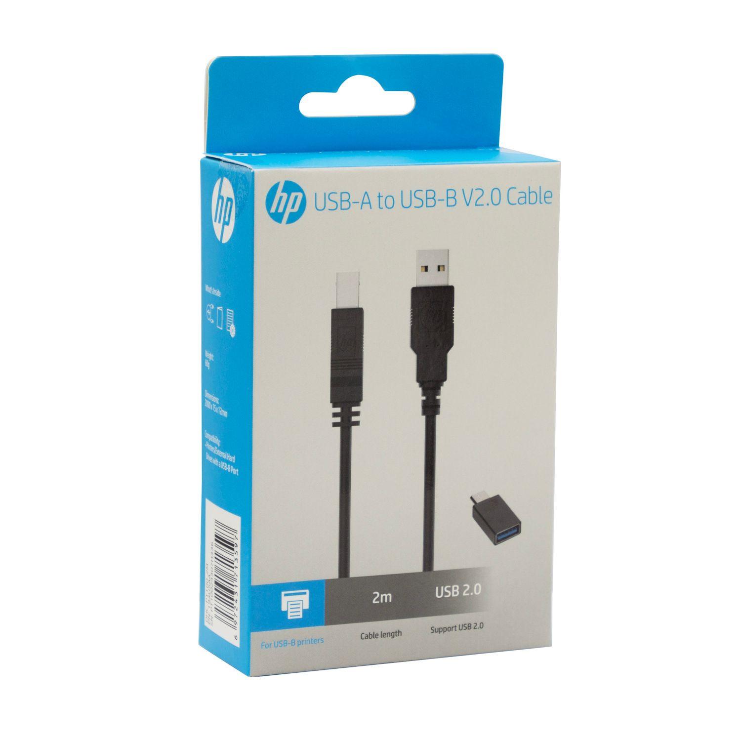 CABLE P/IMPRESORA C/PUERTO USB Y USB-C + ADAPTADOR Open box-3