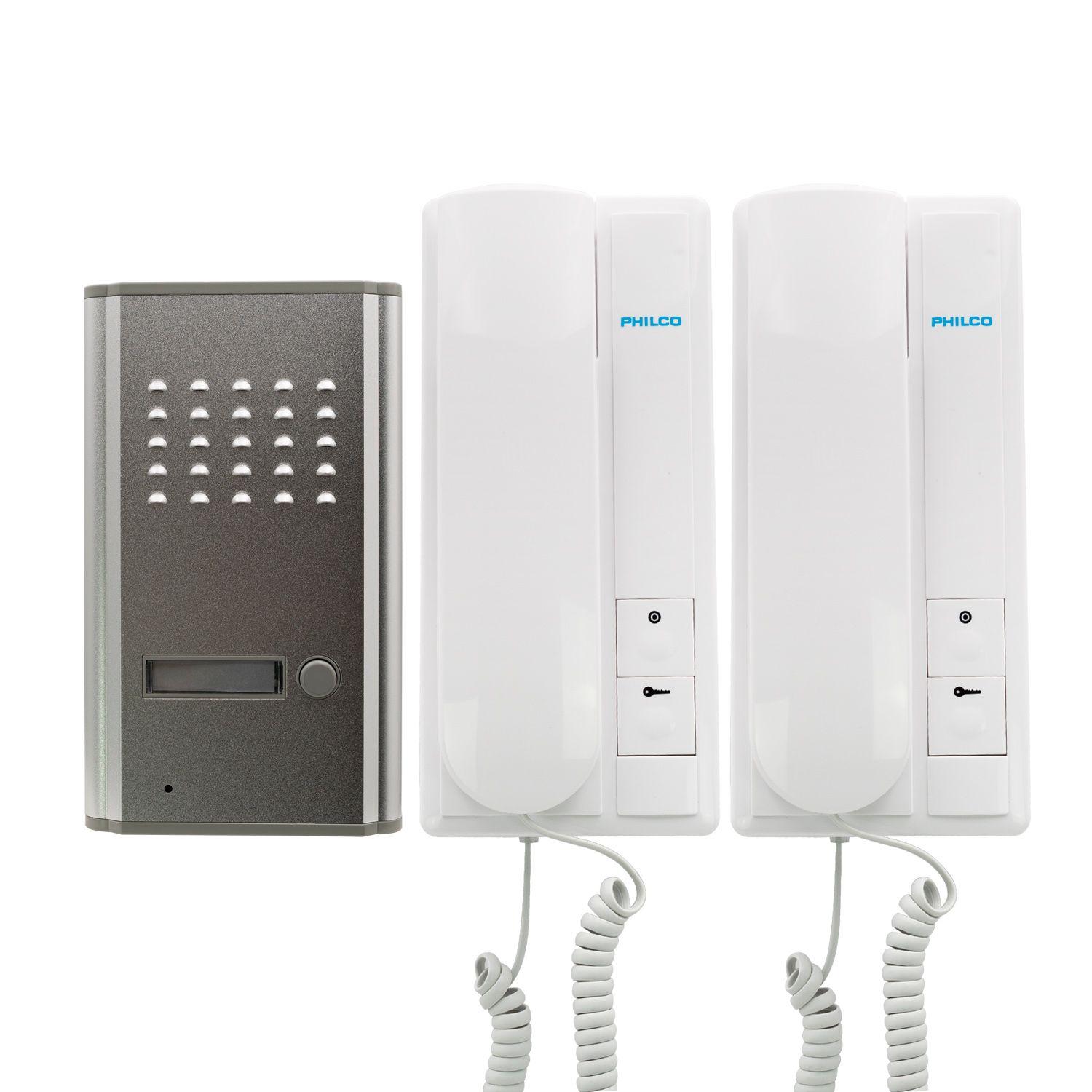 PORTERO ELECT 2 CITOFONOS PHILCO FRENTE METALICO PR-20 Open box-4