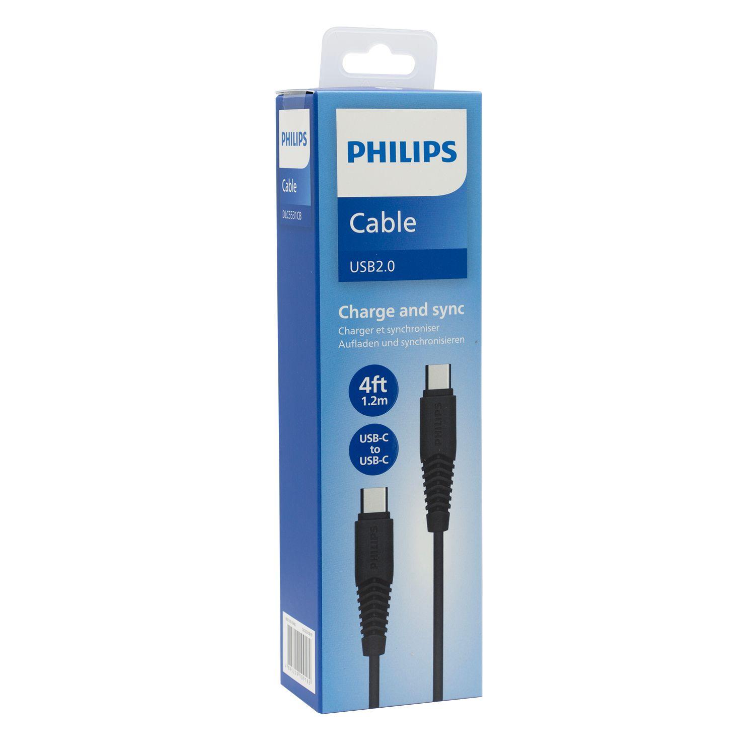 CABLE PHILIPS USB TIPO C A TIPO C 1.2MTS-2