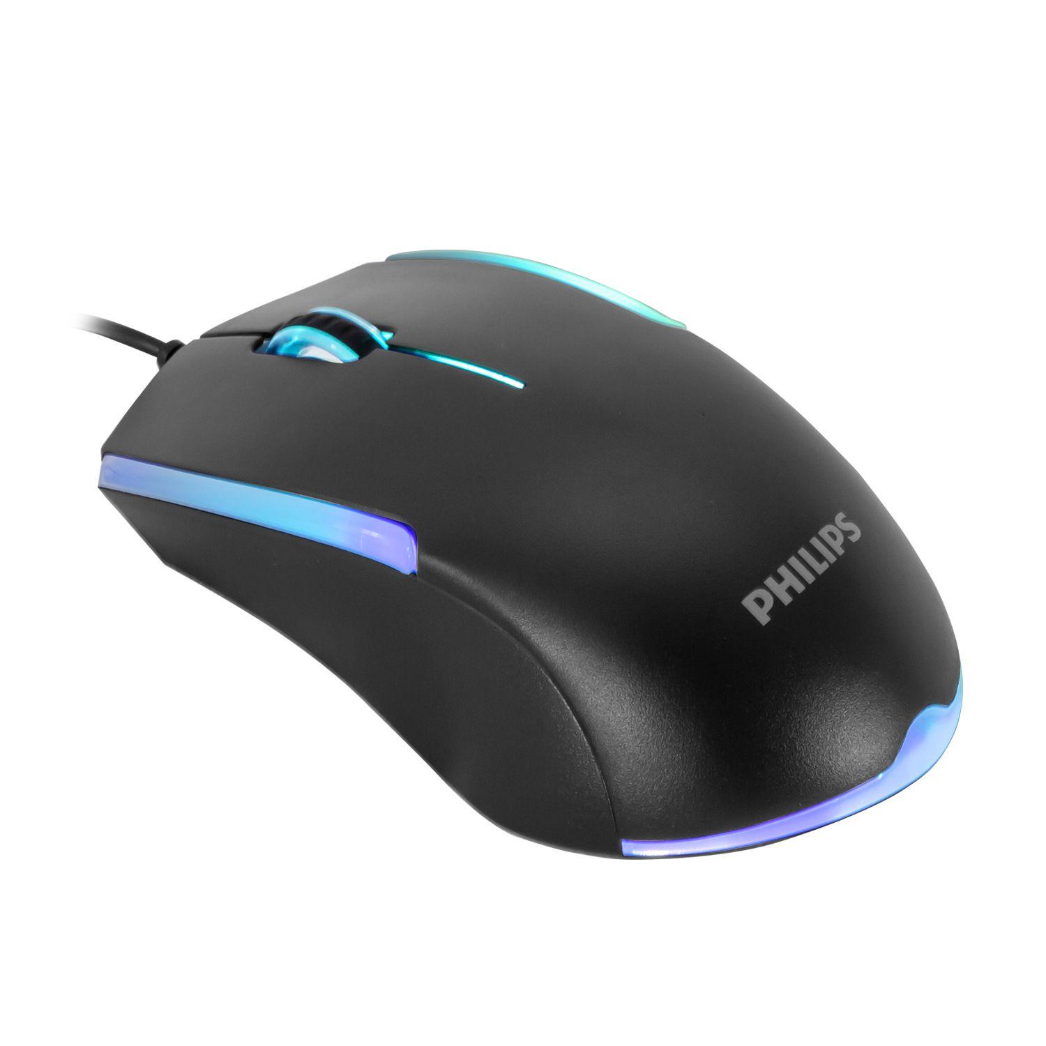 MOUSE GAMER ALAMBRICO PHILIPS 3 BOTONES-2