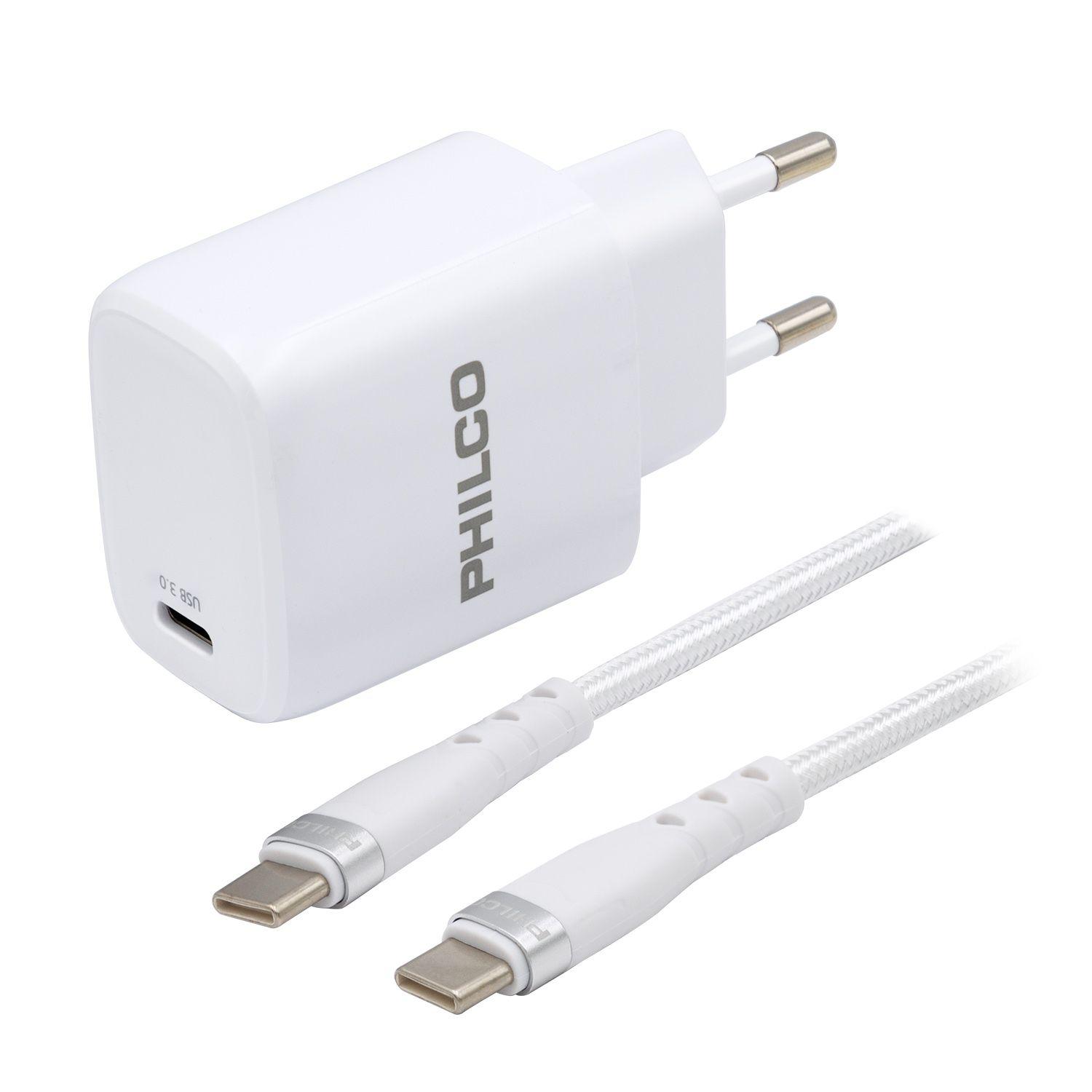 CARG. DE PARED QC3.0 PUERTO TIPO C Y CABLE TIPO C-4